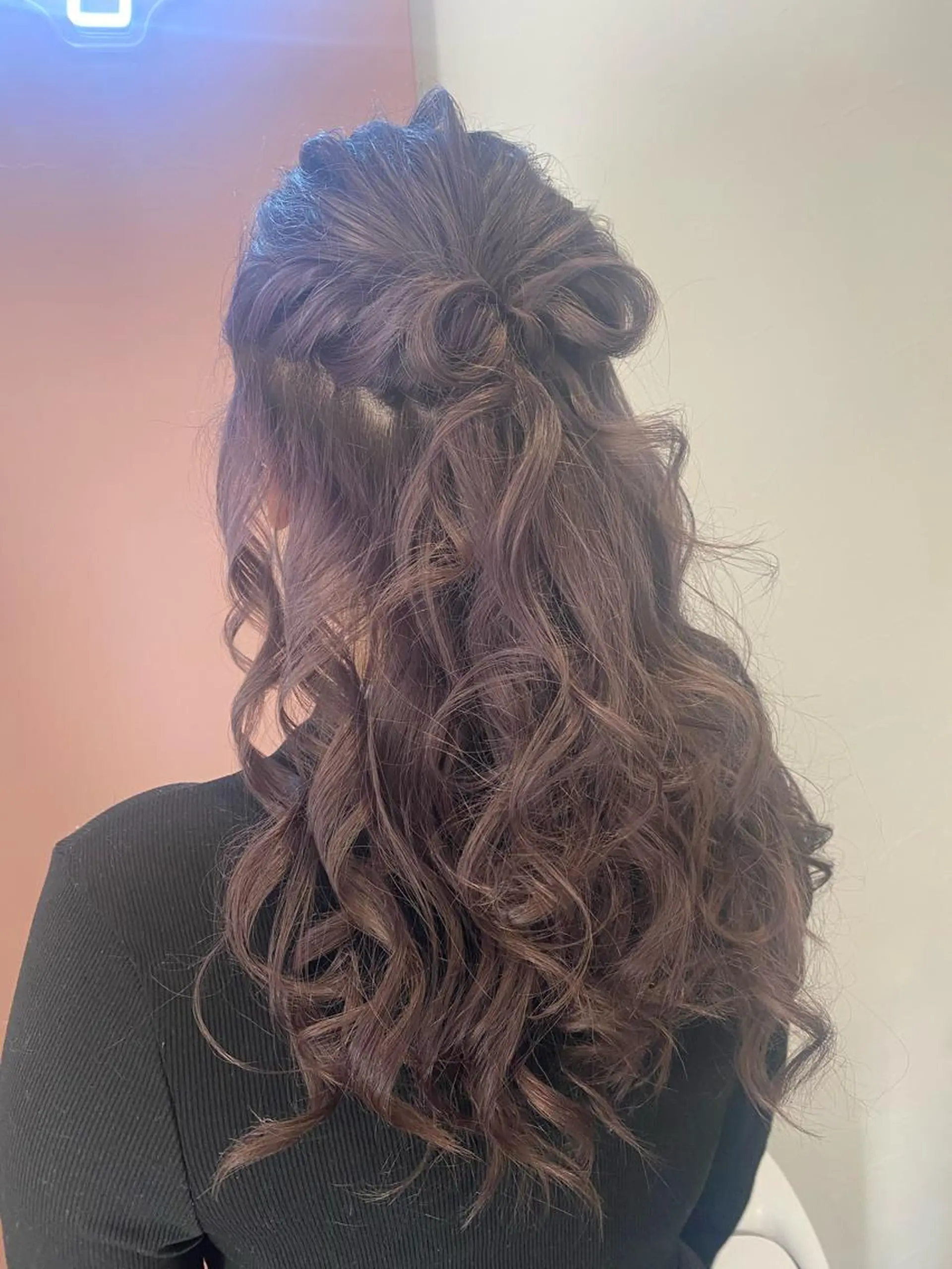 ロング ヘアアレンジ ハーフアップ ヘアセット pep所属・pep natsumiのヘアスタイル