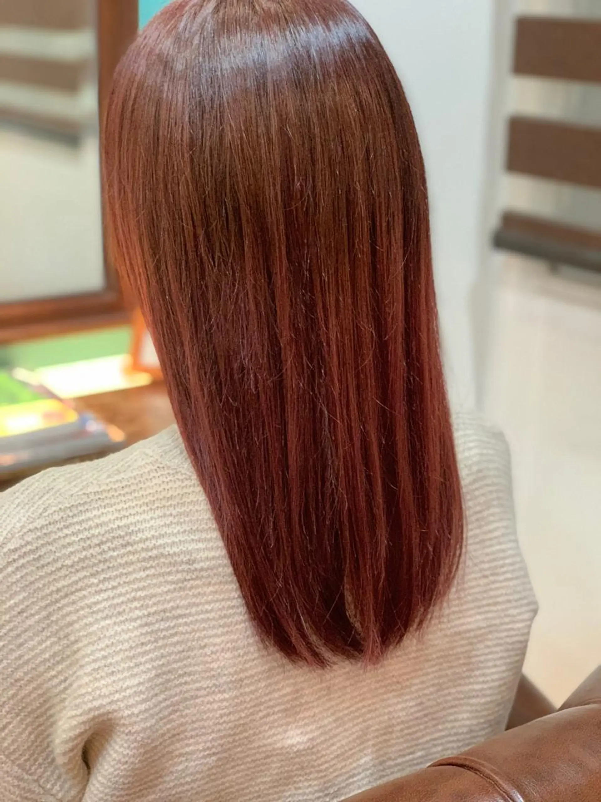 ロング カラー ブラウンカラー ピンクカラー ピンクブラウン Lotus hair design所属・カット特化美容師 齋藤桐のヘアスタイル