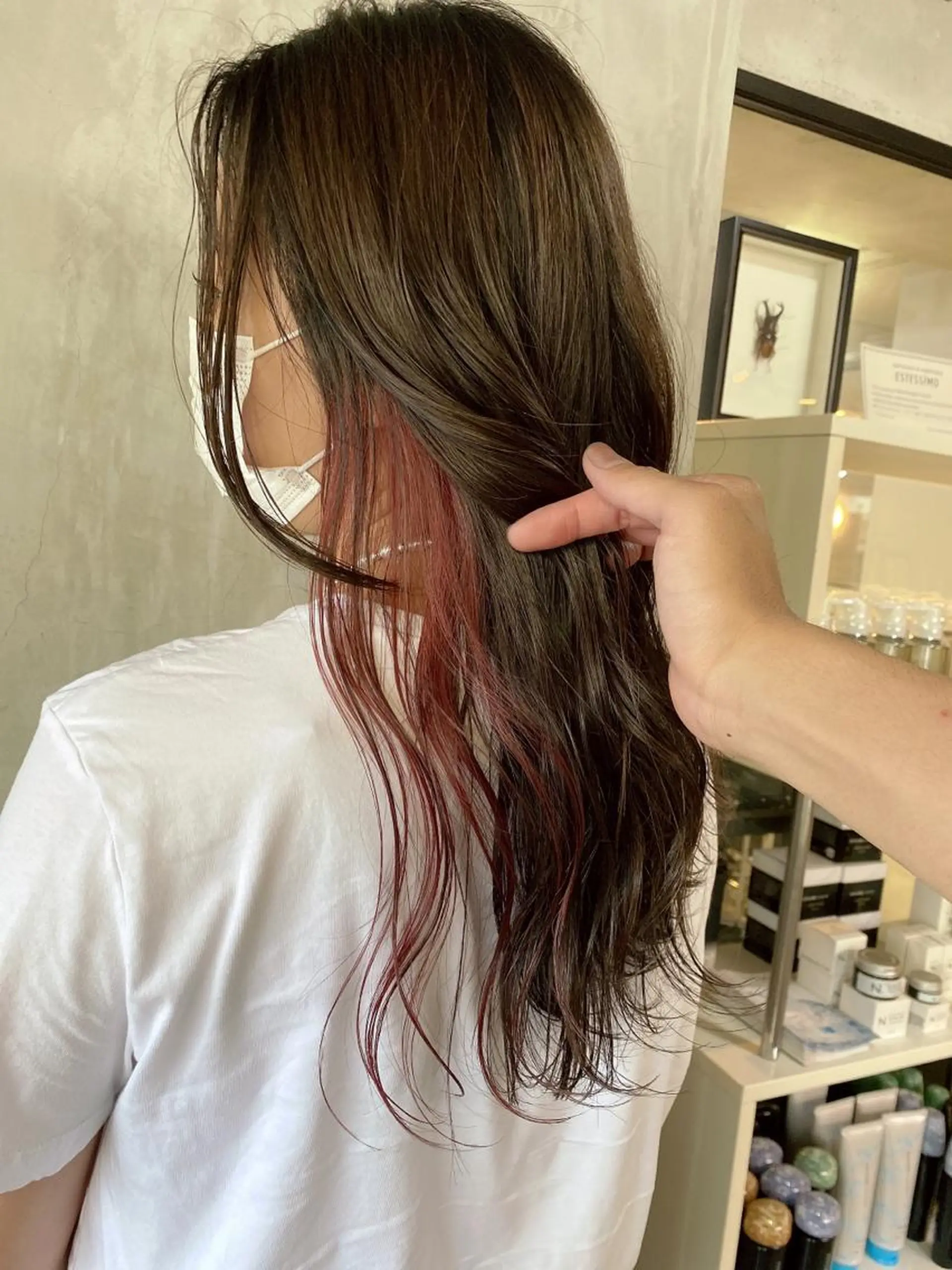 ロング カラー ヘアアレンジ 切りっぱなしボブ/ デザインカラー店長のヘアスタイル