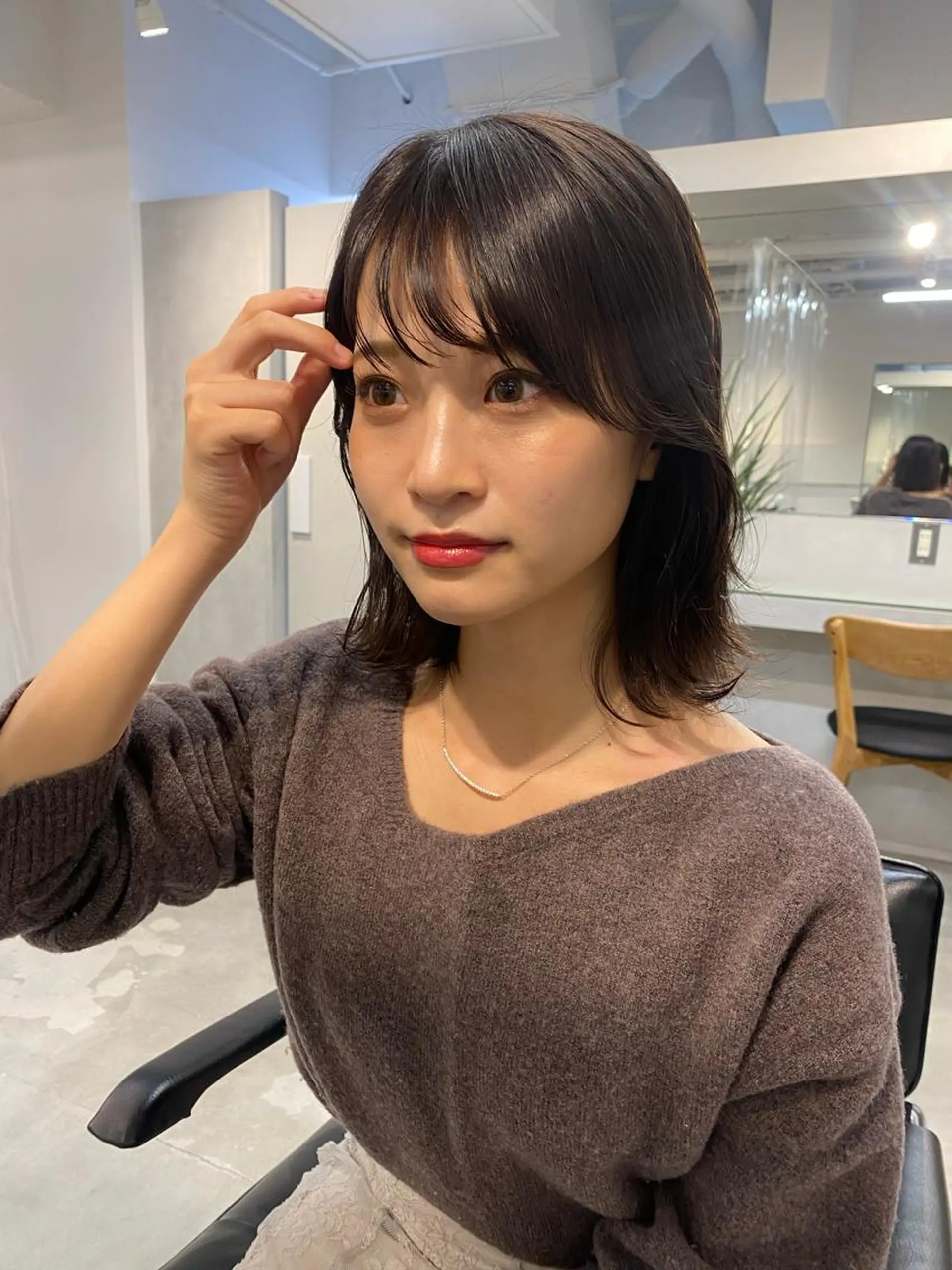 ミディアム レイヤーカットのプロ 大人ヘア宮森貴志のヘアスタイル