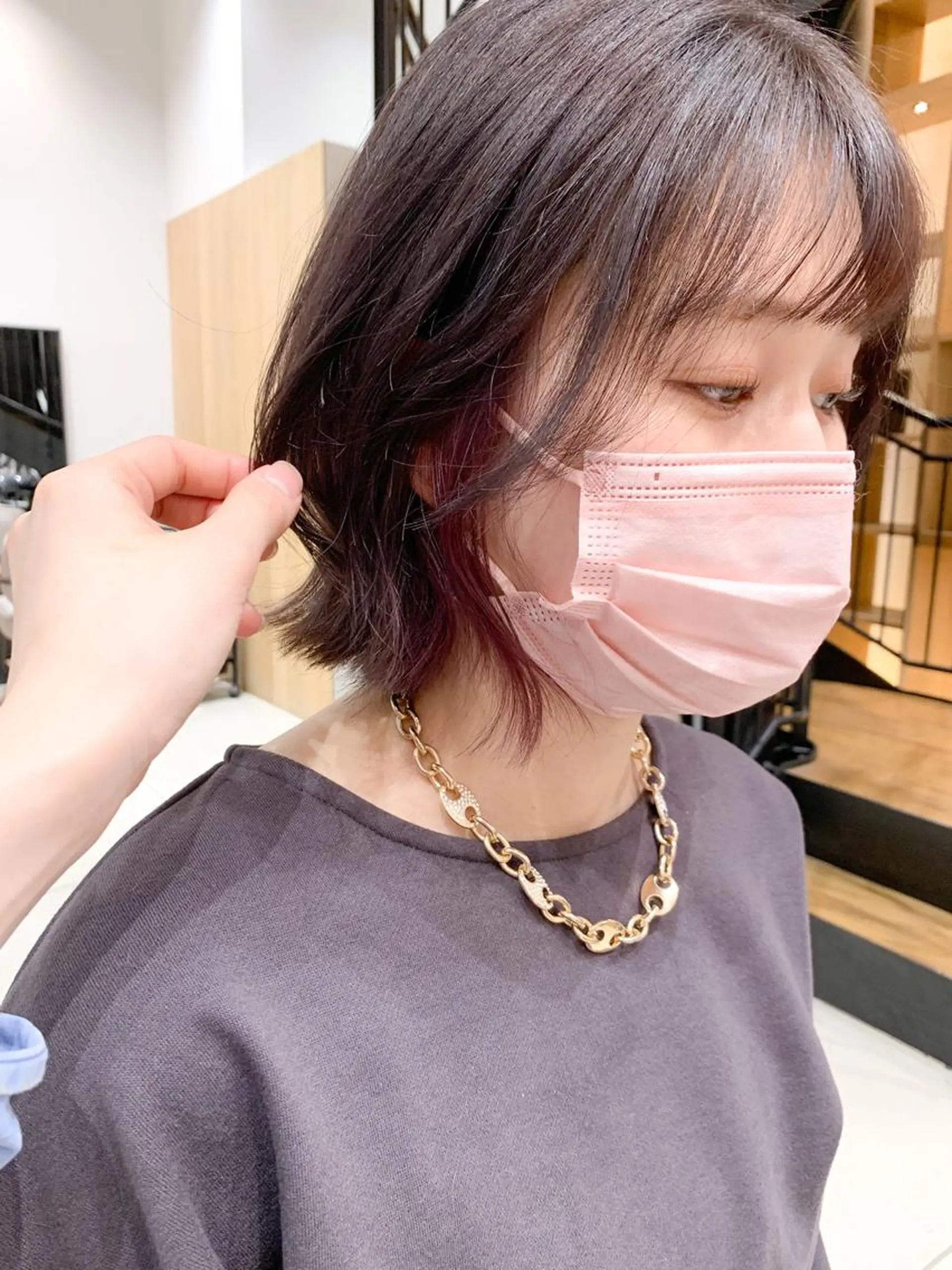 ショート カラー ヘアアレンジ ヘアカラー トリートメント yuka .のヘアスタイル