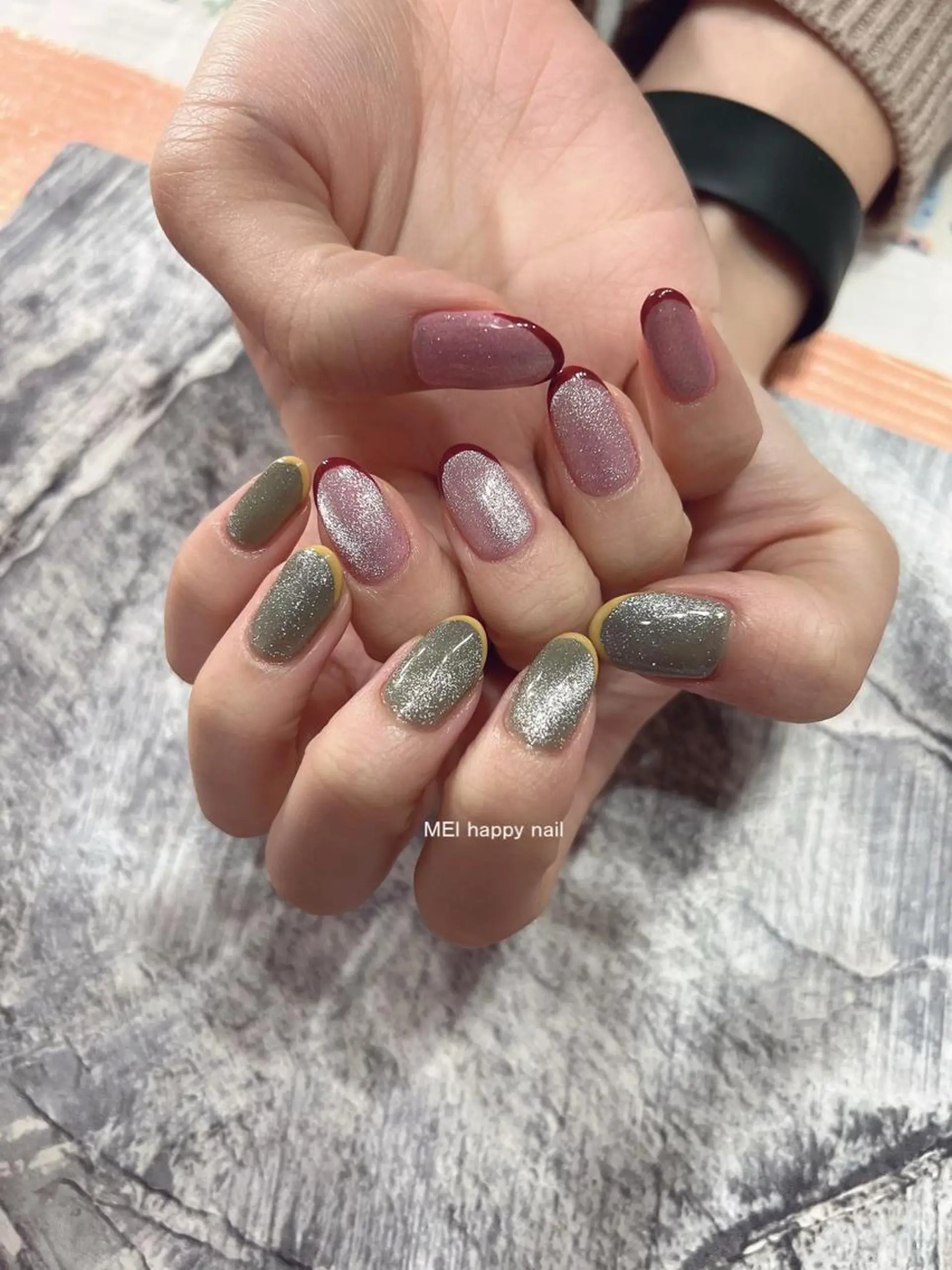 ネイル 北浦和 自爪育成ケアのネイルデザイン