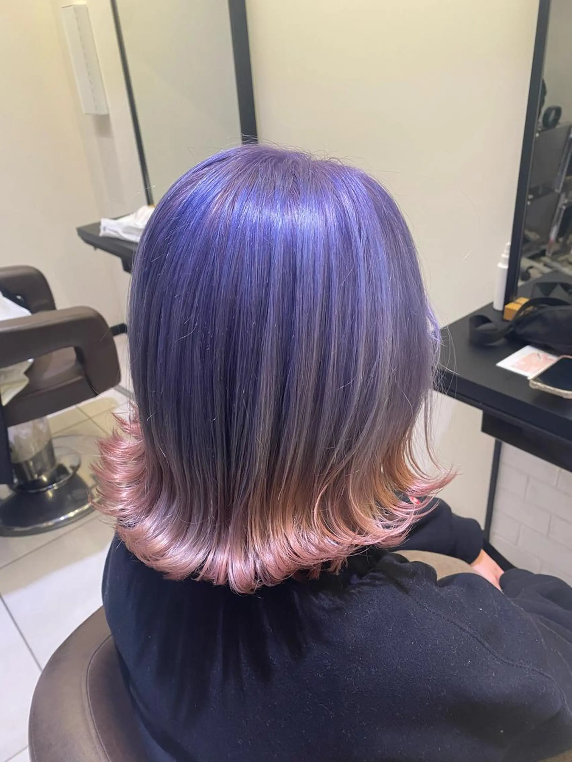 ミディアム カラー ヘアカラー トリートメント ベレーザ渋谷所属・🦋ハイトーン・髪質 改善🦋成嶋 朋希のヘアスタイル