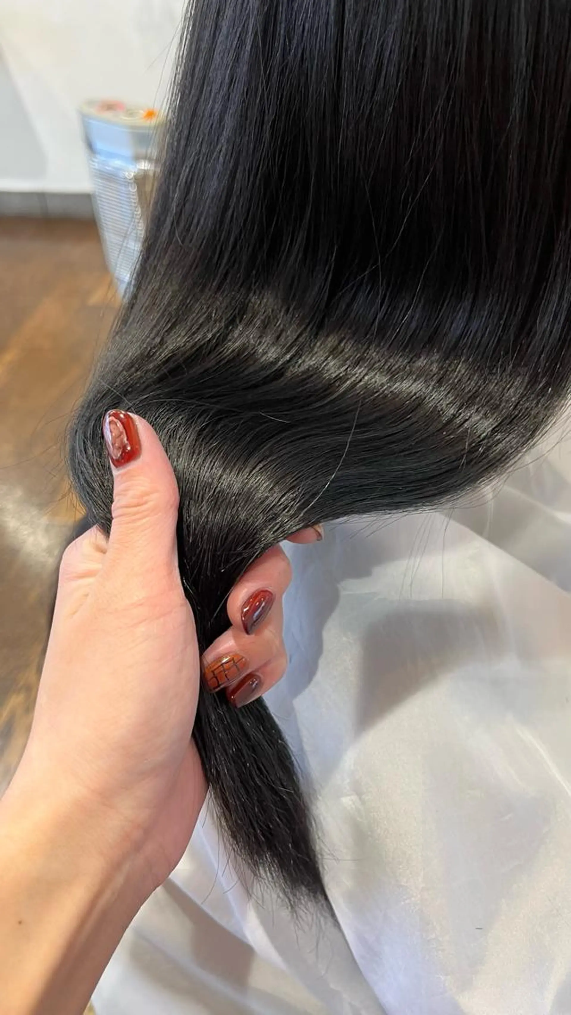 ロング カラー トリートメント 中村 友香のヘアスタイル