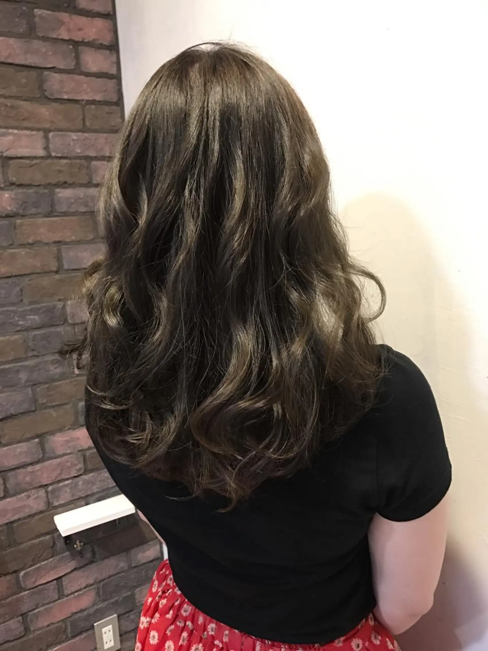 セミロング カラー パーマ ヘアアレンジ ブルーカラー ブルージュ olga所属・松尾謙佑【ハイライト LEDエクステ】のヘアスタイル