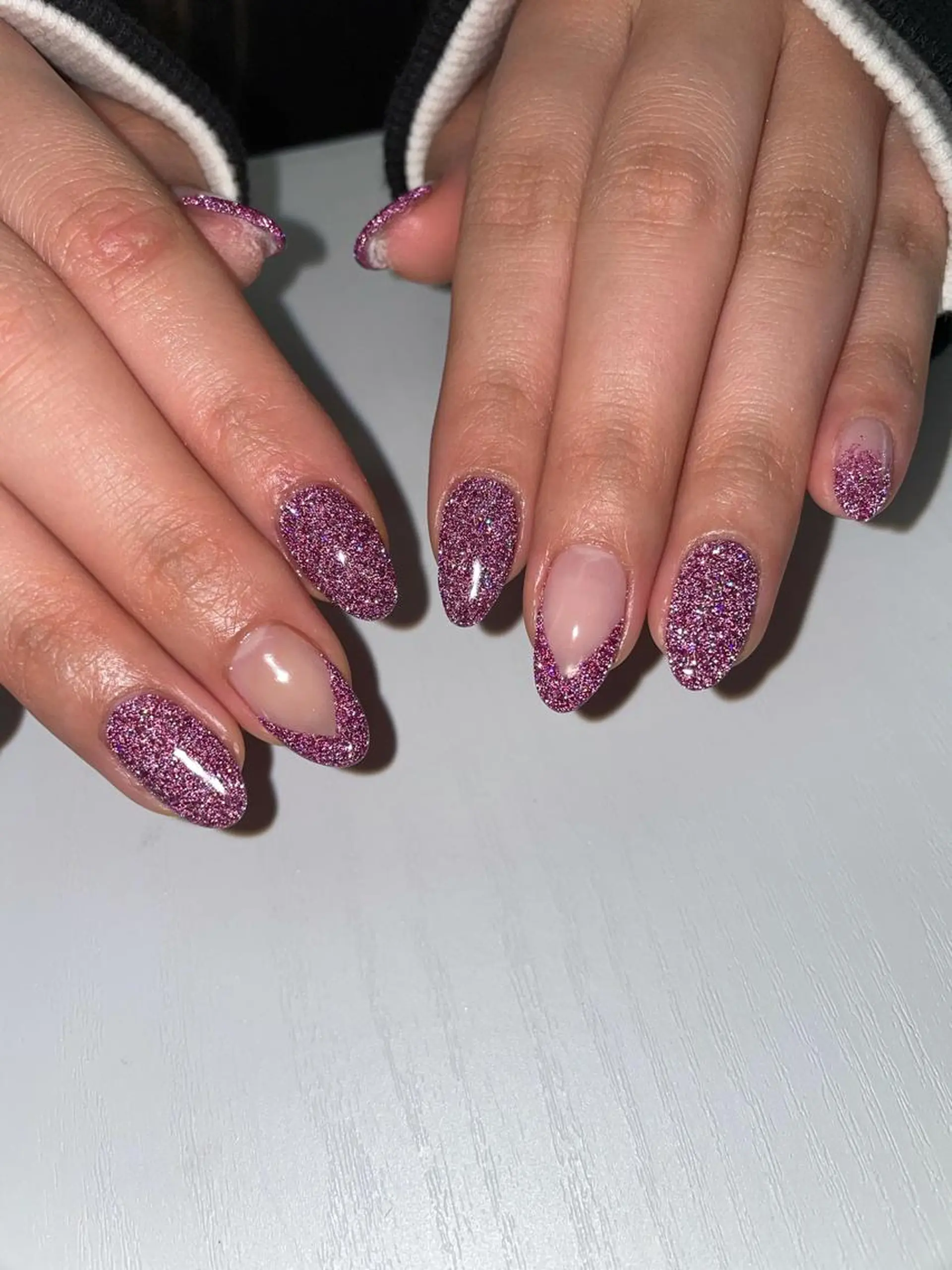 ネイル フラッシュネイル ラメ(グリッター) ハンドネイル Hisaka Mikiのネイルデザイン