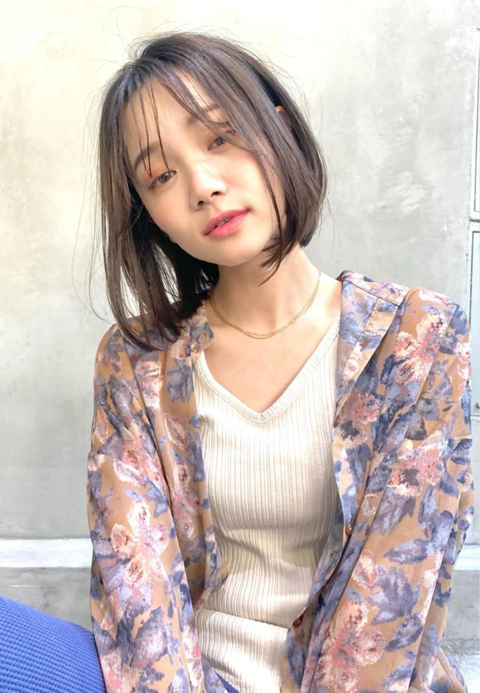 セミロング ボブ MUSASHI ブリーチカラー◎のヘアスタイル