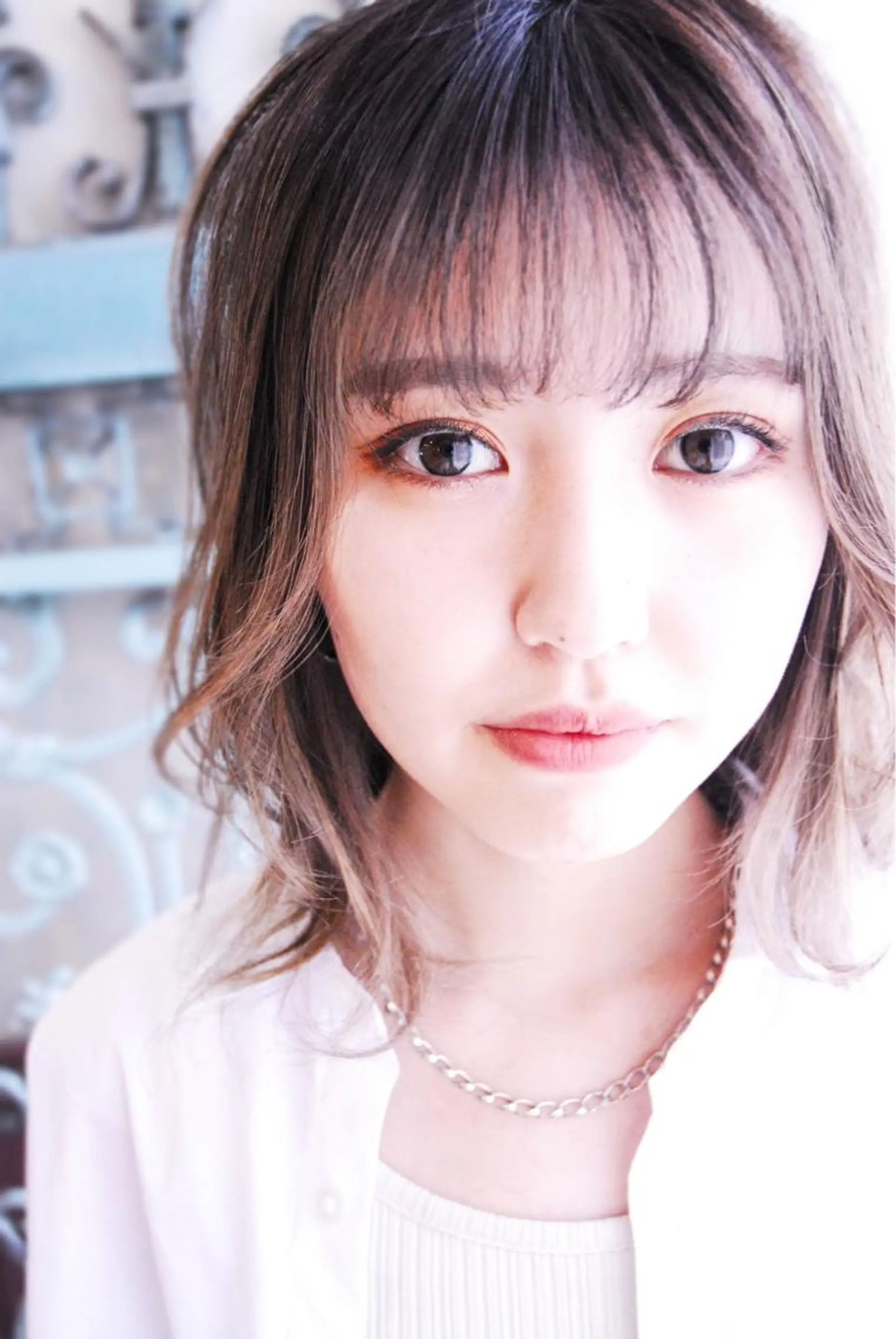 ミディアム カラー パーマ ヘアアレンジ メンズ ヘアセット 表参道Lise おおいしおりのヘアスタイル