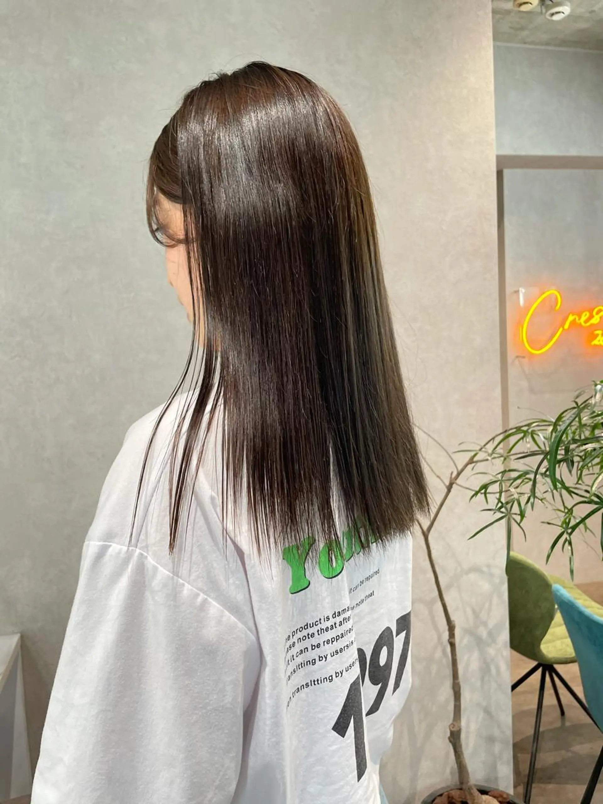 セミロング カラー ヘアカラー ナチュラル透明感🌱 小山美樹子のヘアスタイル