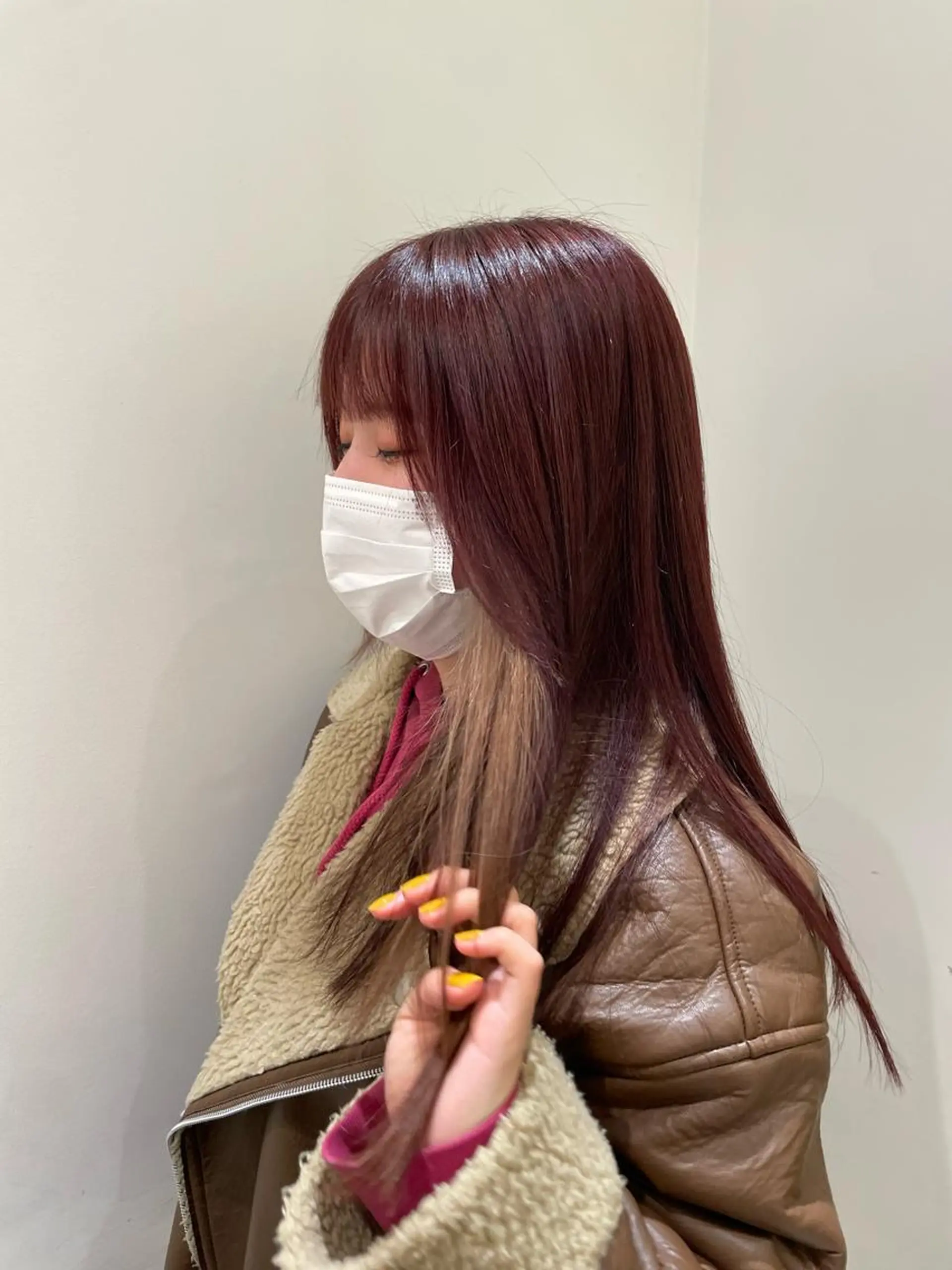 カラー ベージュカラー インナーカラー ピンクカラー ヘアカラー イシバシ ミナミのヘアスタイル