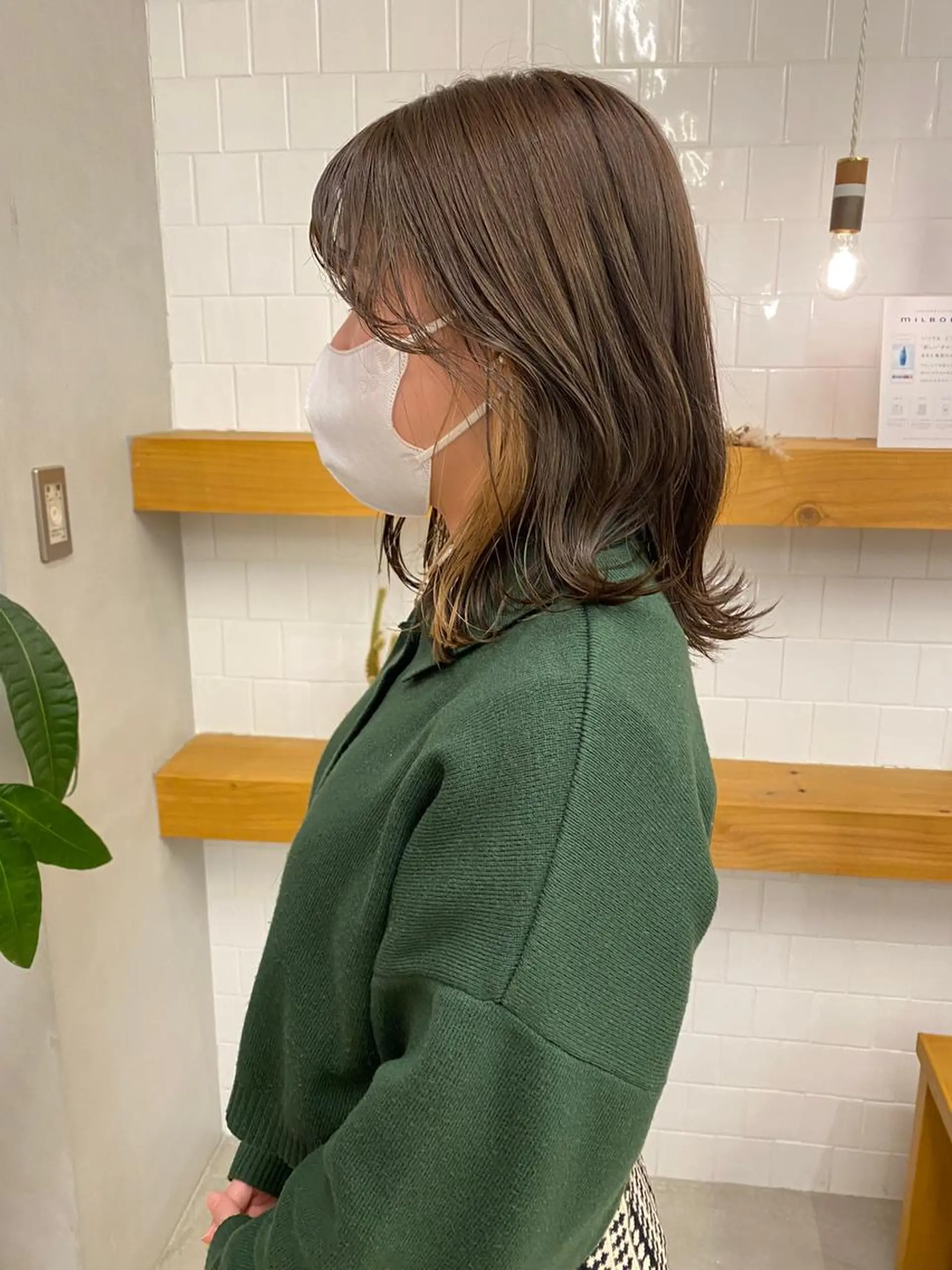 ミディアム カラー ヘアアレンジ インナーカラー 、 、のヘアスタイル