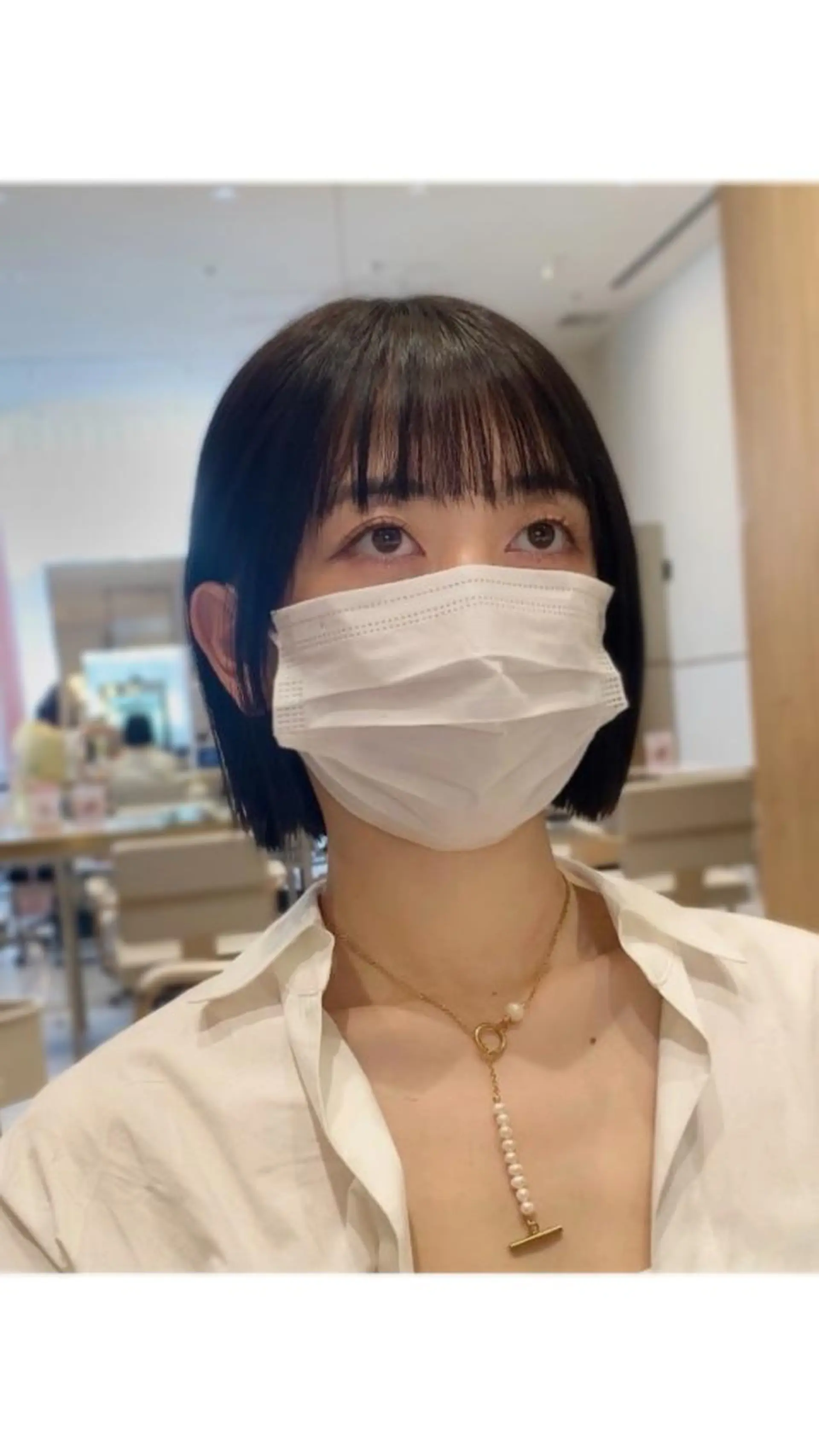 ショート カラー パーマ ヘアアレンジ 切りっぱなしボブ バレイヤージュ ブリーチ ケアブリーチ 透明感カラー カット ヘアカラー トリートメント ヘアセット 小野寺瑞希 /最小顔カットのヘアスタイル