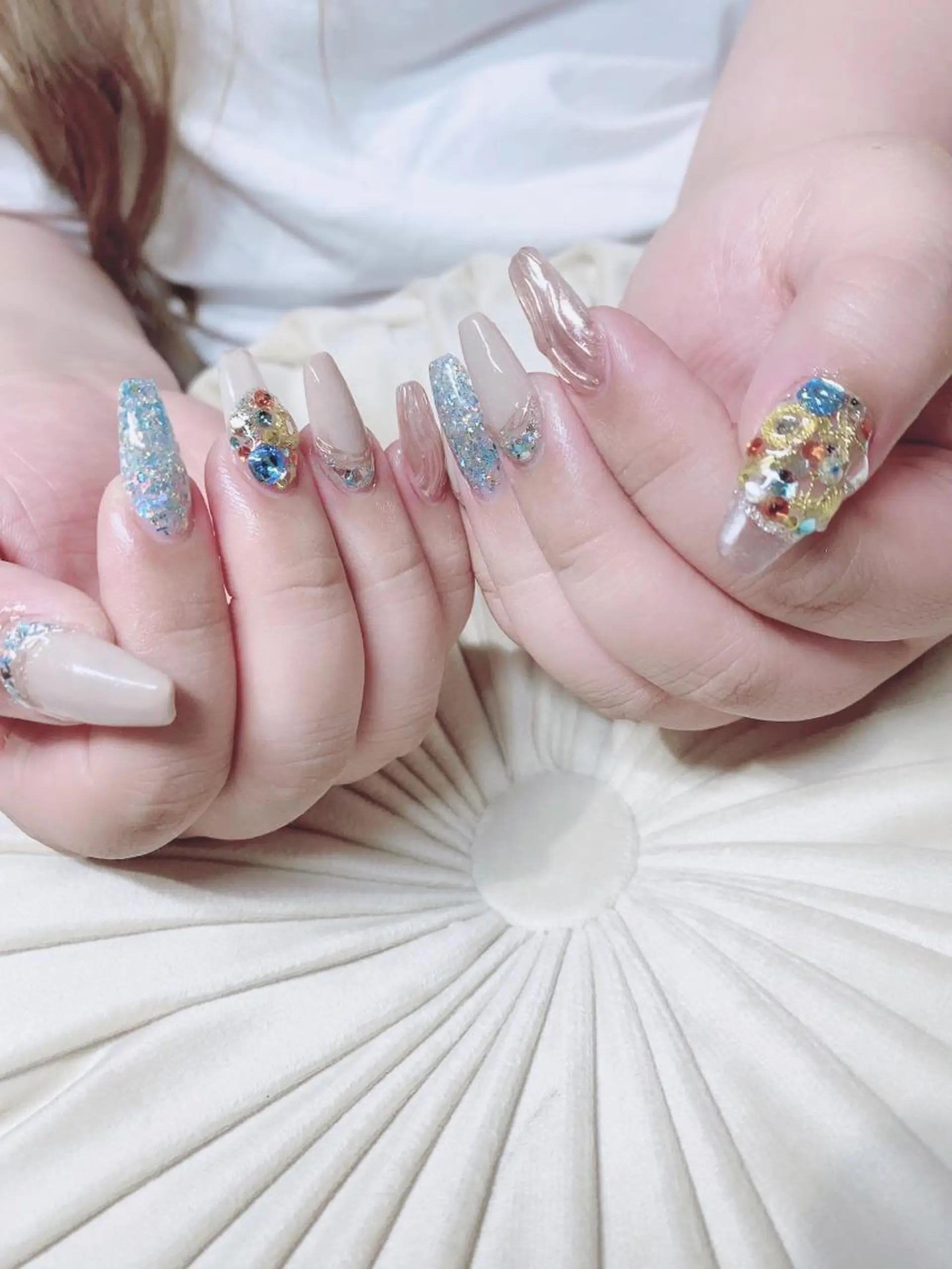 セミロング ハンドネイル JNA認定講師🌸 RIEのネイルデザイン