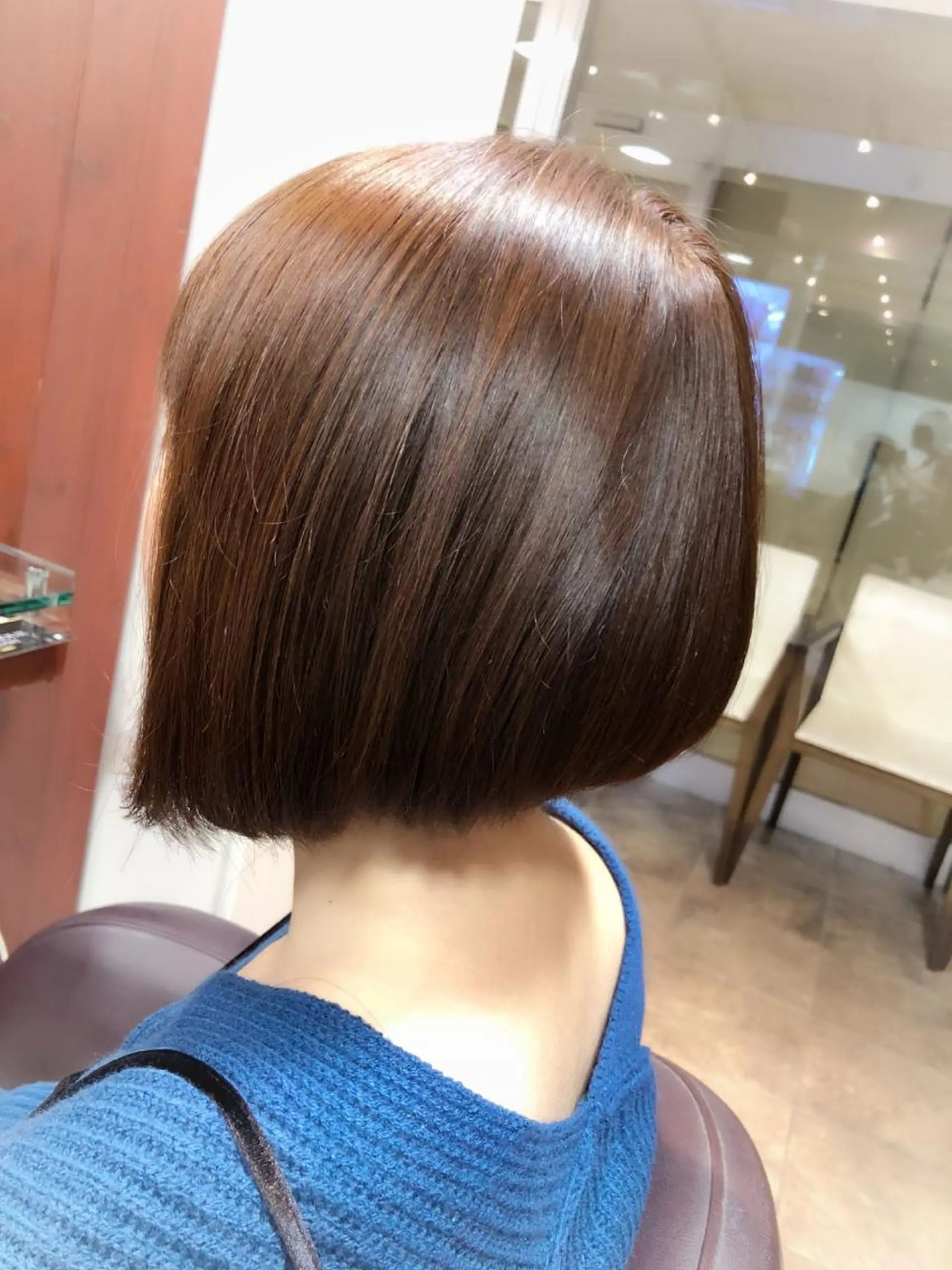 ミディアム パープルカラー ボブ 星 沙織のヘアスタイル