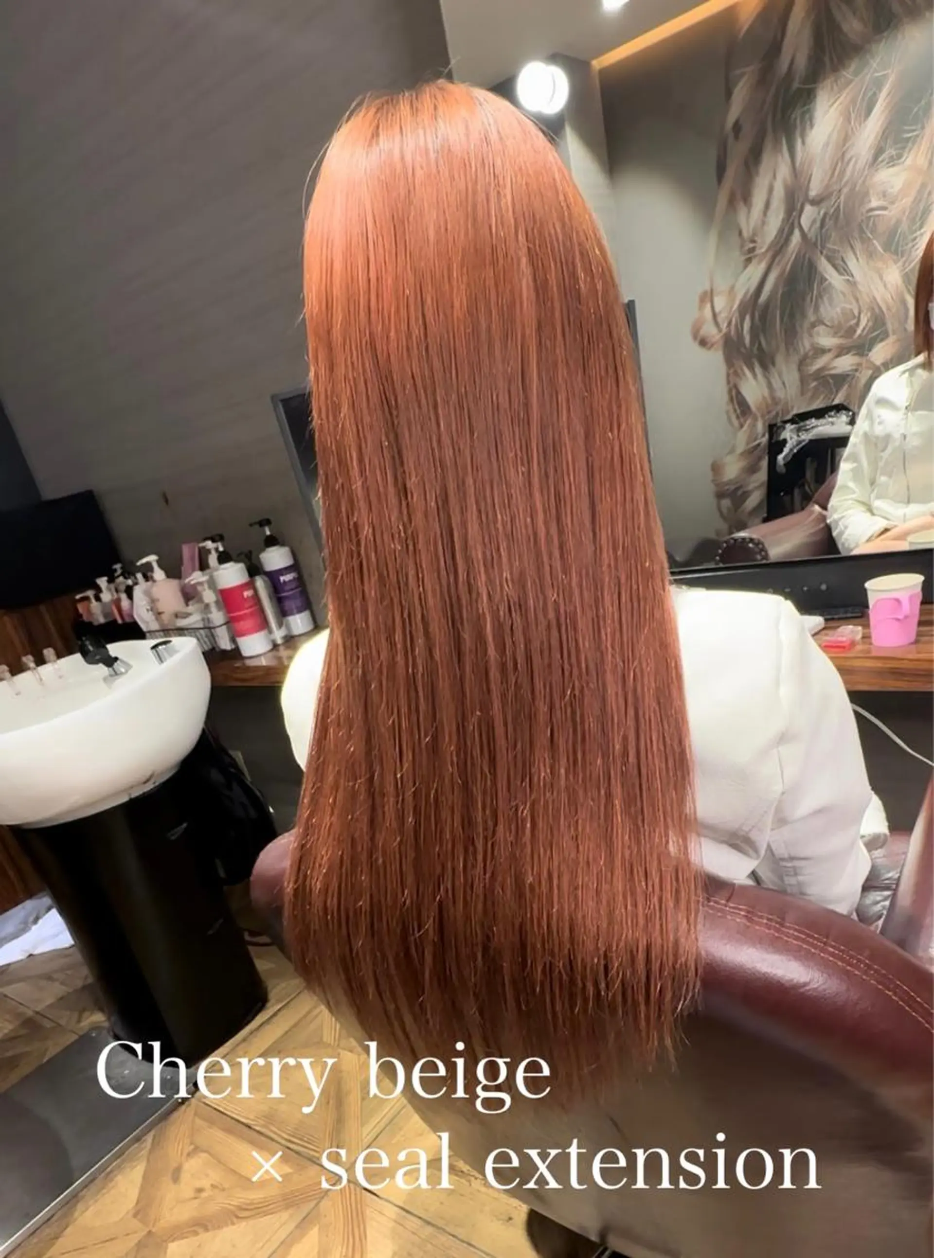 ロング カラー シールエクステ ベージュカラー エクステ シシド ユウスケ Aceのヘアスタイル