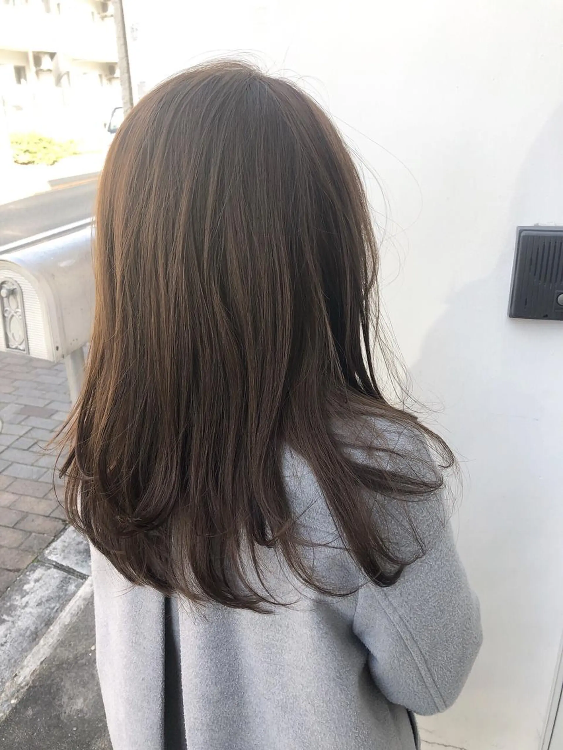 ロング カラー ベージュカラー イルミナカラー オレンジ カット ヘアカラー 本山　くせ毛のカット 尾島光季のヘアスタイル