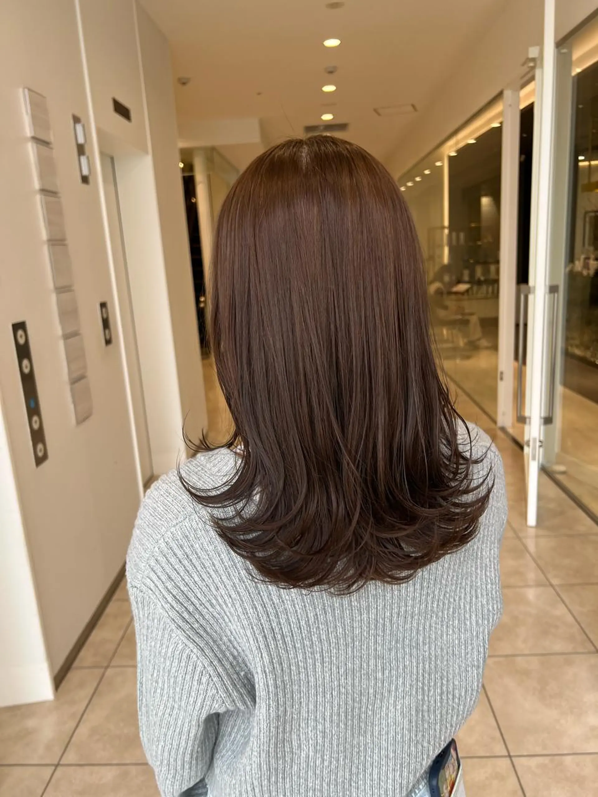 セミロング カラー 💎K-two名古屋 安田ちづる💎のヘアスタイル