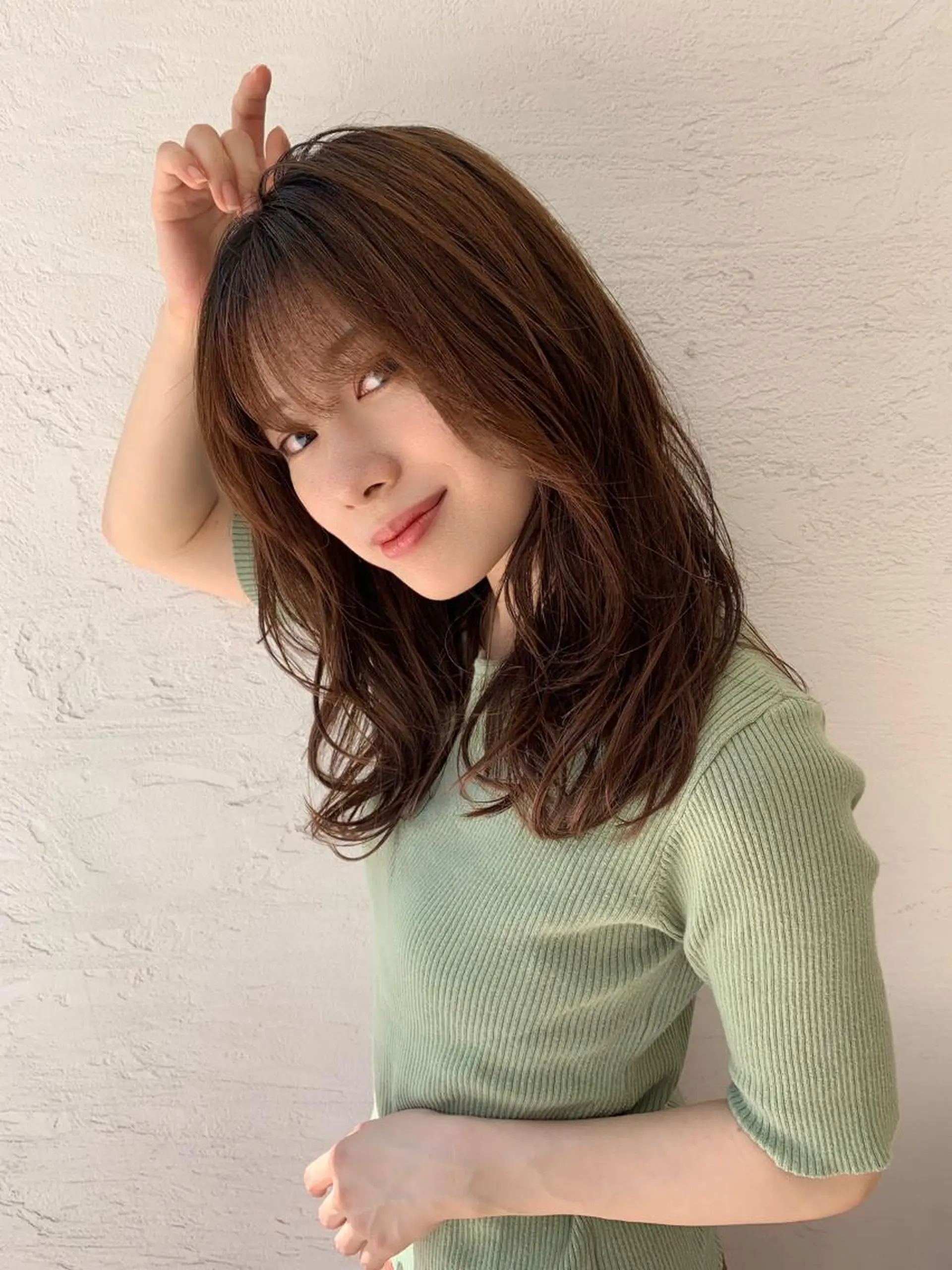 ロング カラー ロング ⭐️コテ巻き風パーマ 髪質改善/タナカのヘアスタイル