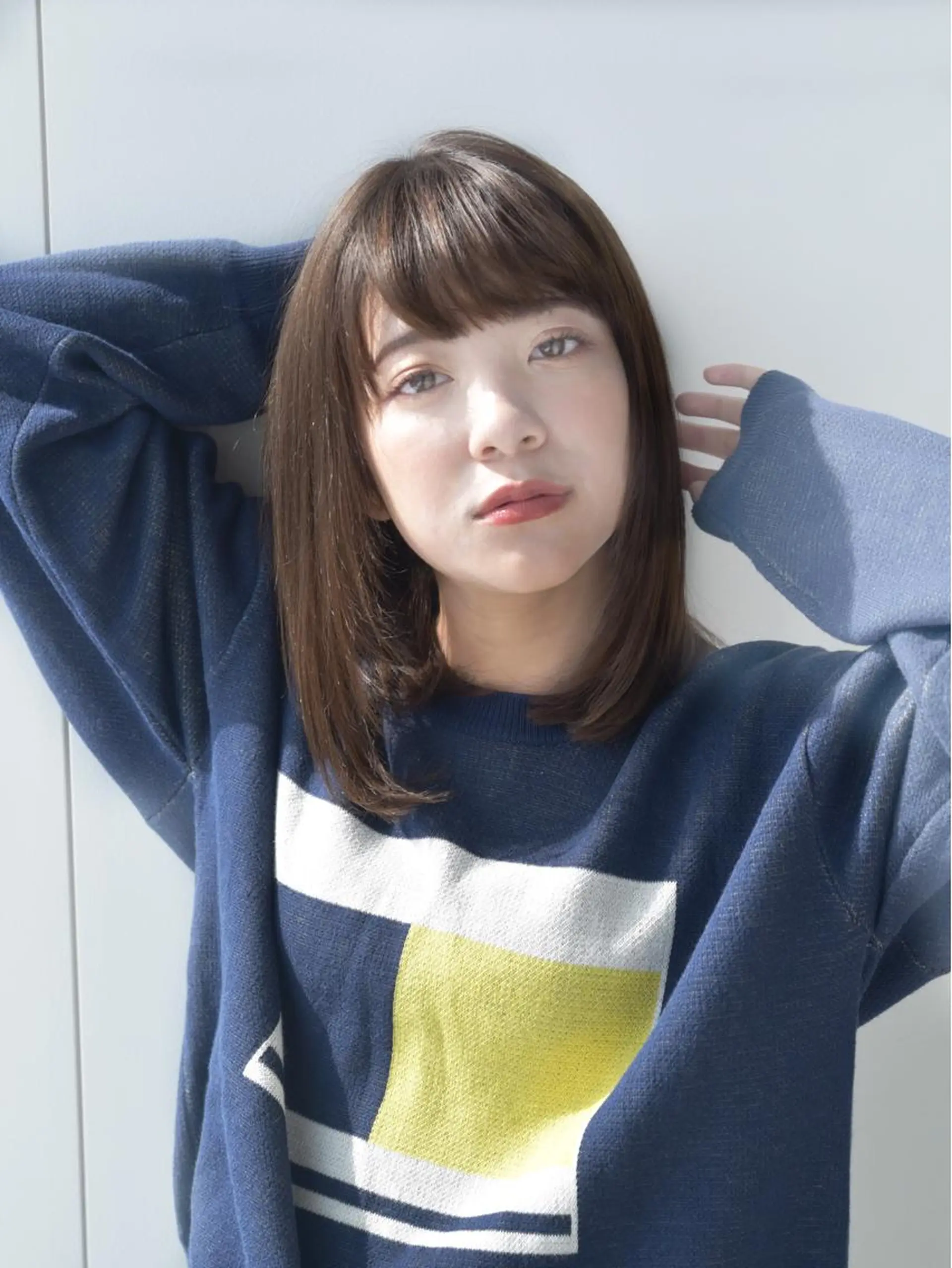 ミディアム カラー ベージュカラー 野々山 直貴のヘアスタイル