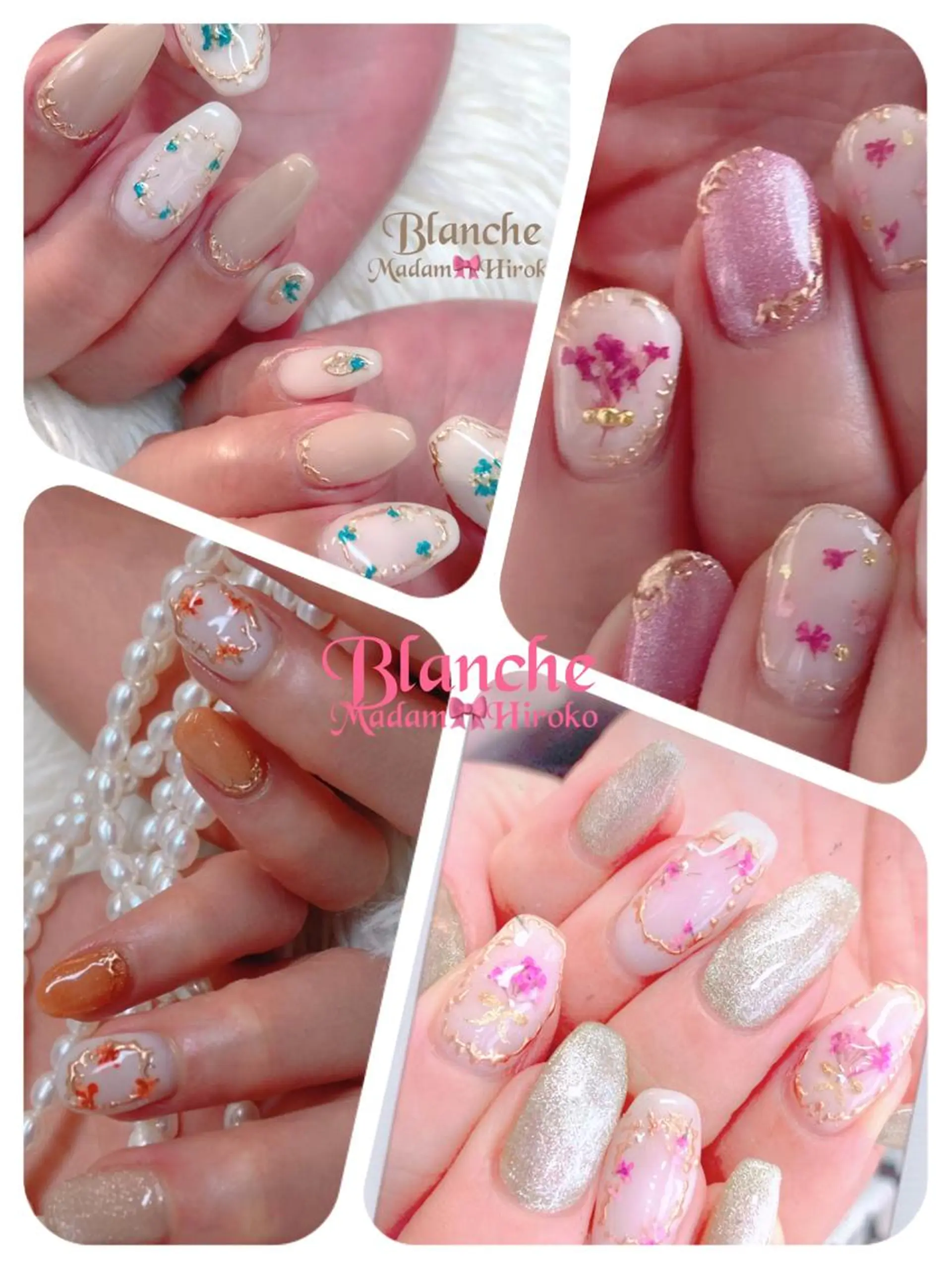 ネイル フラワーネイル ハンドネイル Lianネイル 寛子Lianのネイルデザイン