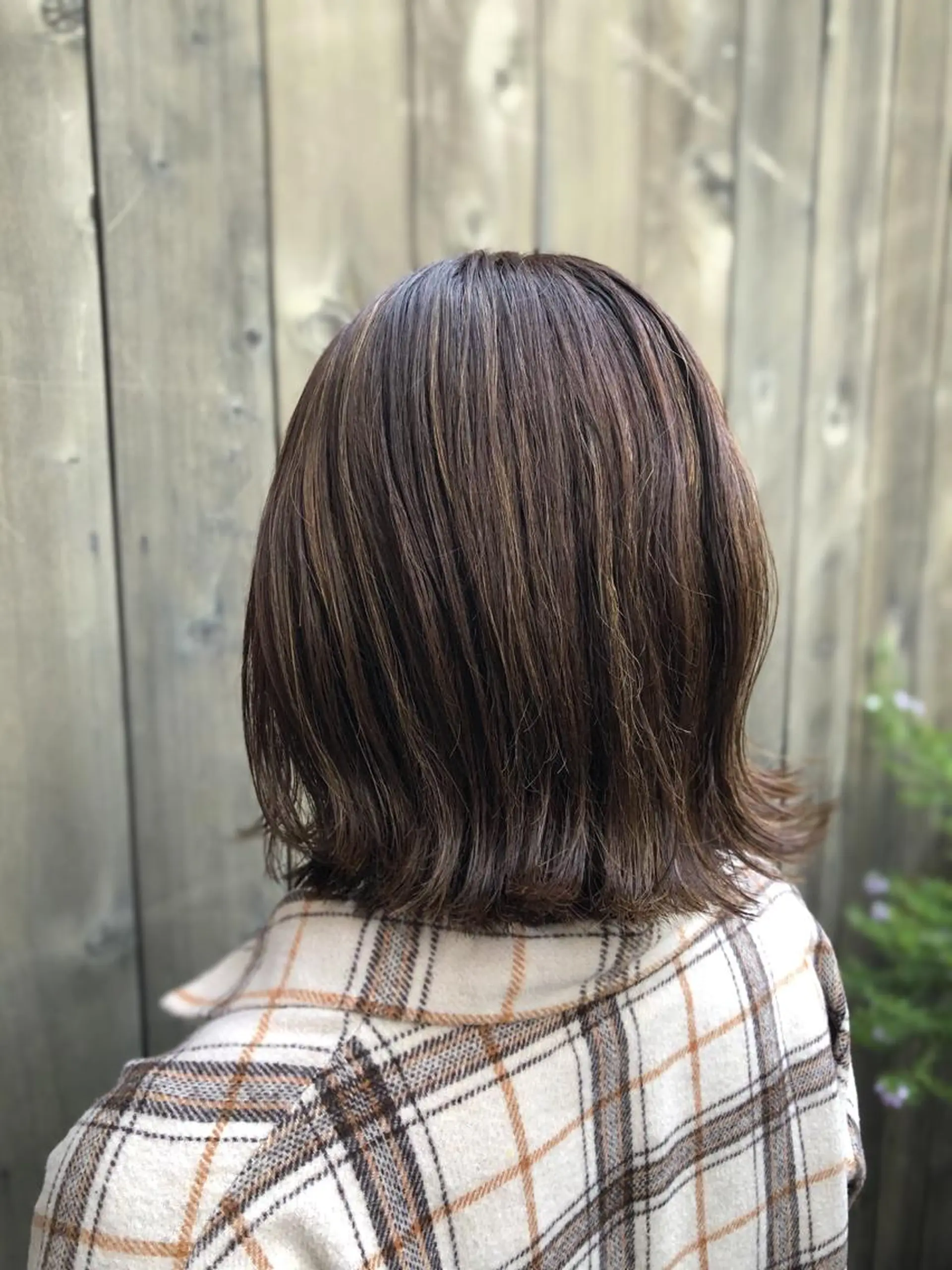 ショート 切りっぱなしボブ ボブ ハイライト カット ヘアカラー トリートメント 韓国風カット/ 髪質改善 黒崎のヘアスタイル