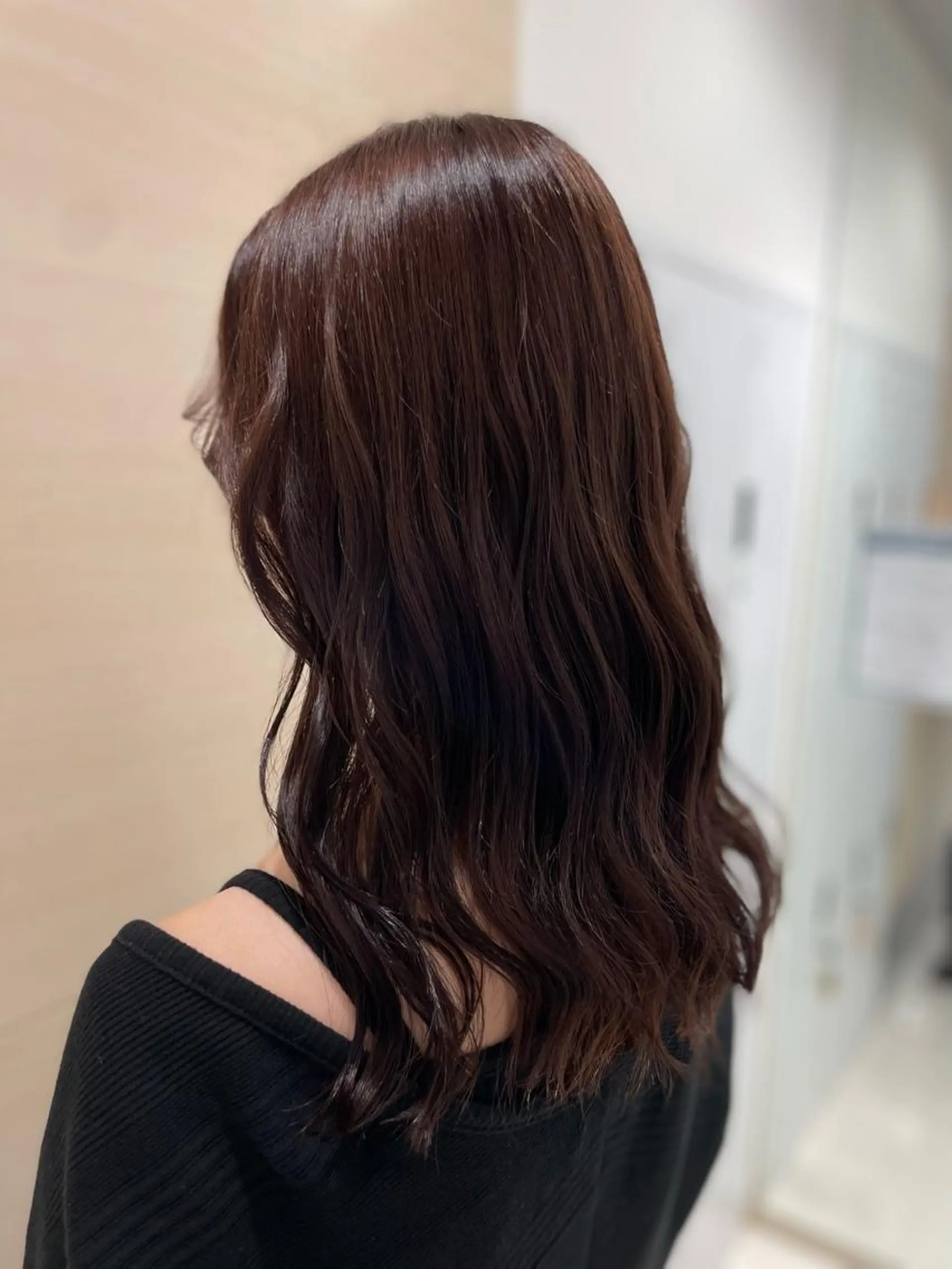 セミロング カラー ブラウンカラー オレンジ オレンジブラウン ヘアカラー クロスパーマ/うる艶 カラー/Kurumiのヘアスタイル