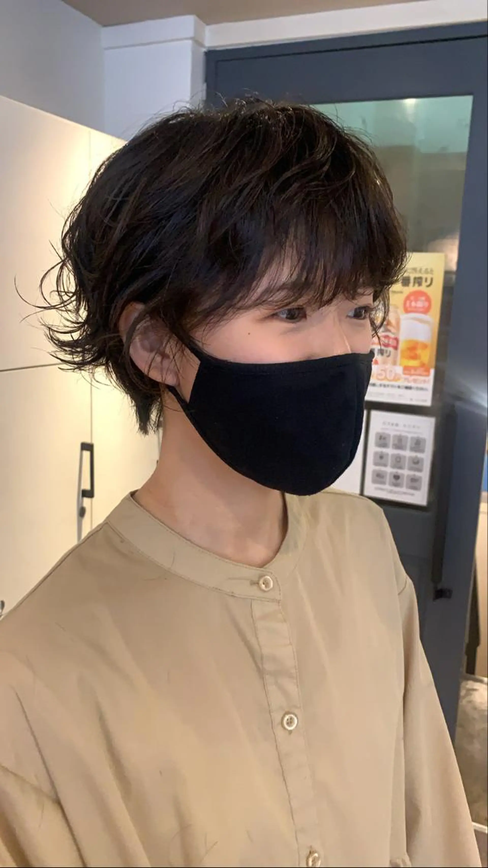 ショート カラー パーマ ヘアアレンジ メンズ キッズ ネイル マツエク・マツパ メンズパーマ ショートヘア ショートネイル SALOWIN梅田茶屋町店所属・ウルフレイヤーカット /チヒロのヘアスタイル
