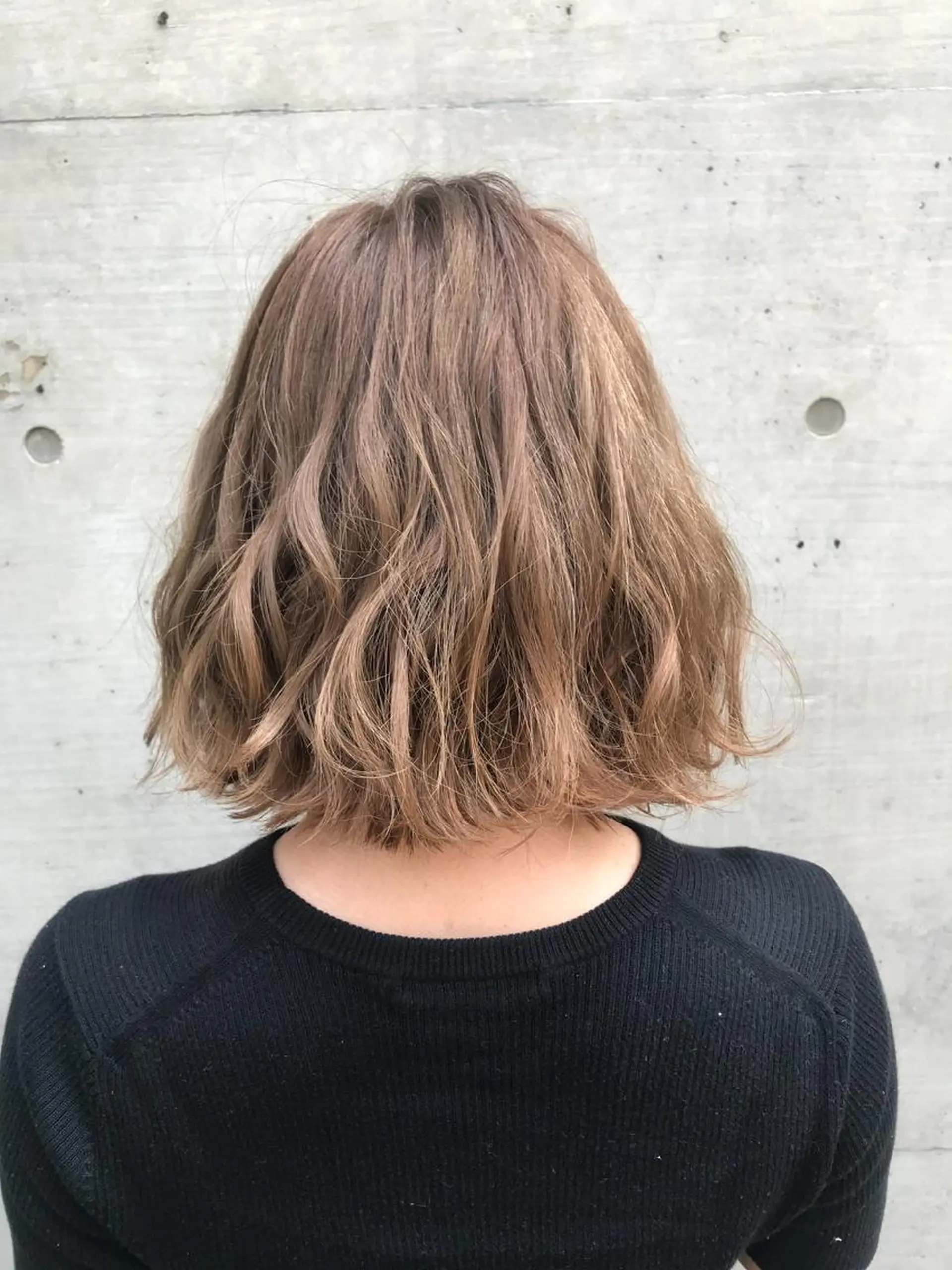 ミディアム カラー 切りっぱなしボブ ベージュカラー ボブ ていねい技術No.1 🌈諏訪 健太のヘアスタイル