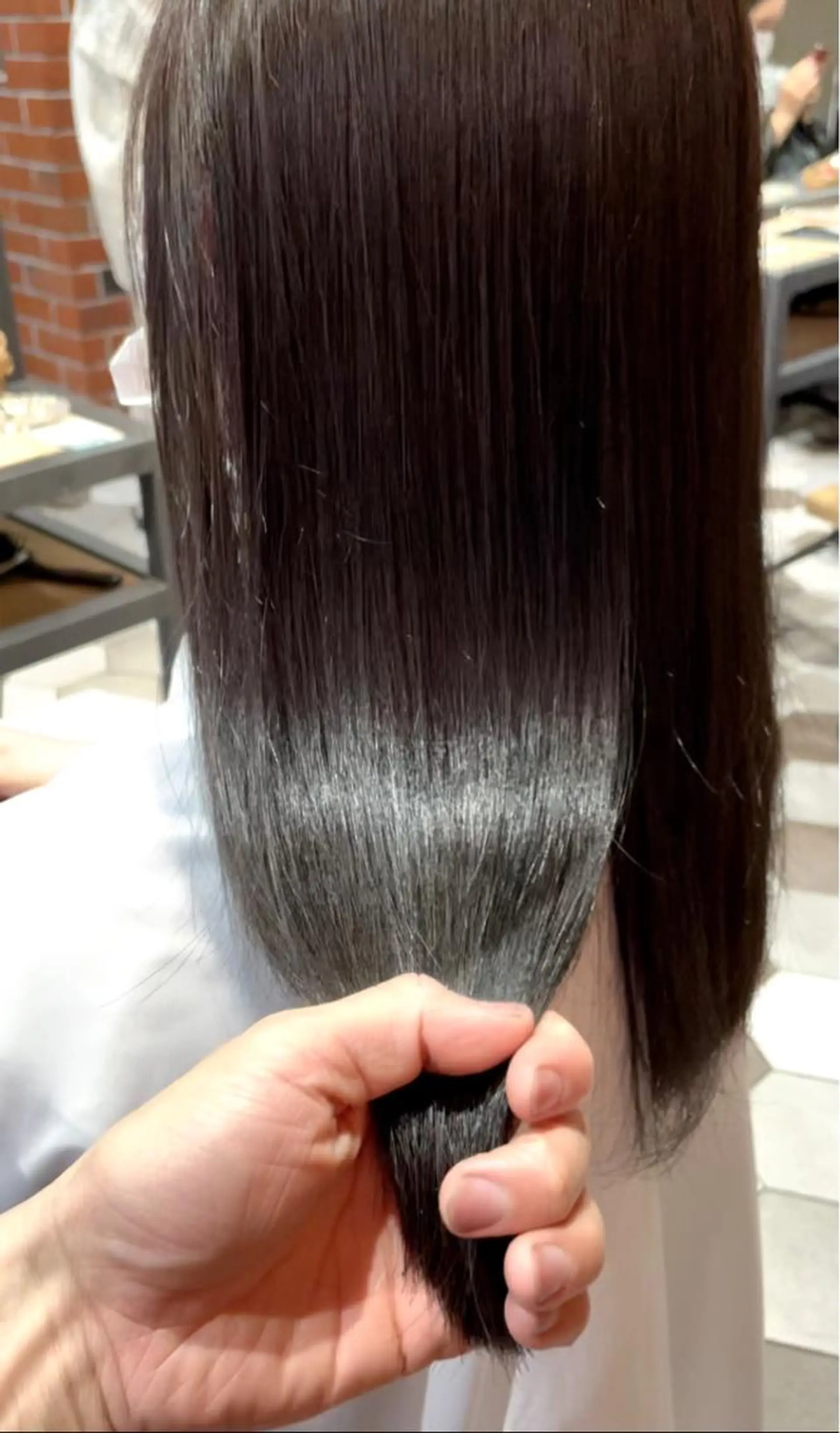 ロング カラー くせ毛 カット ヘアカラー 縮毛矯正 トリートメント 縞田 健一のヘアスタイル