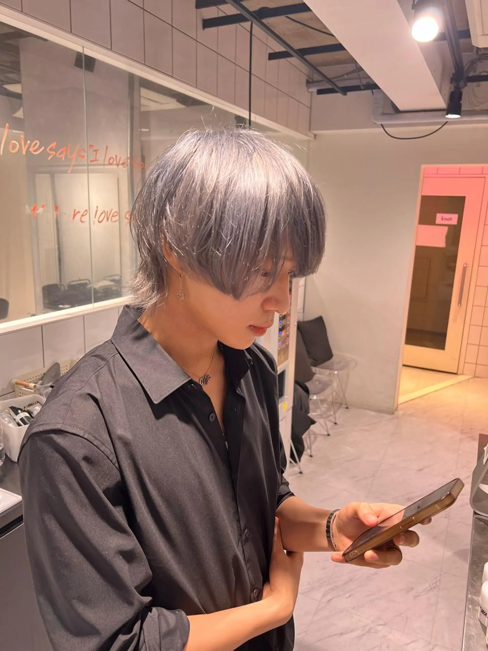 ショート カラー パーマ メンズ ヘアカラー 🔥札幌No.1🥇 パーマ特化美容師🔥のヘアスタイル