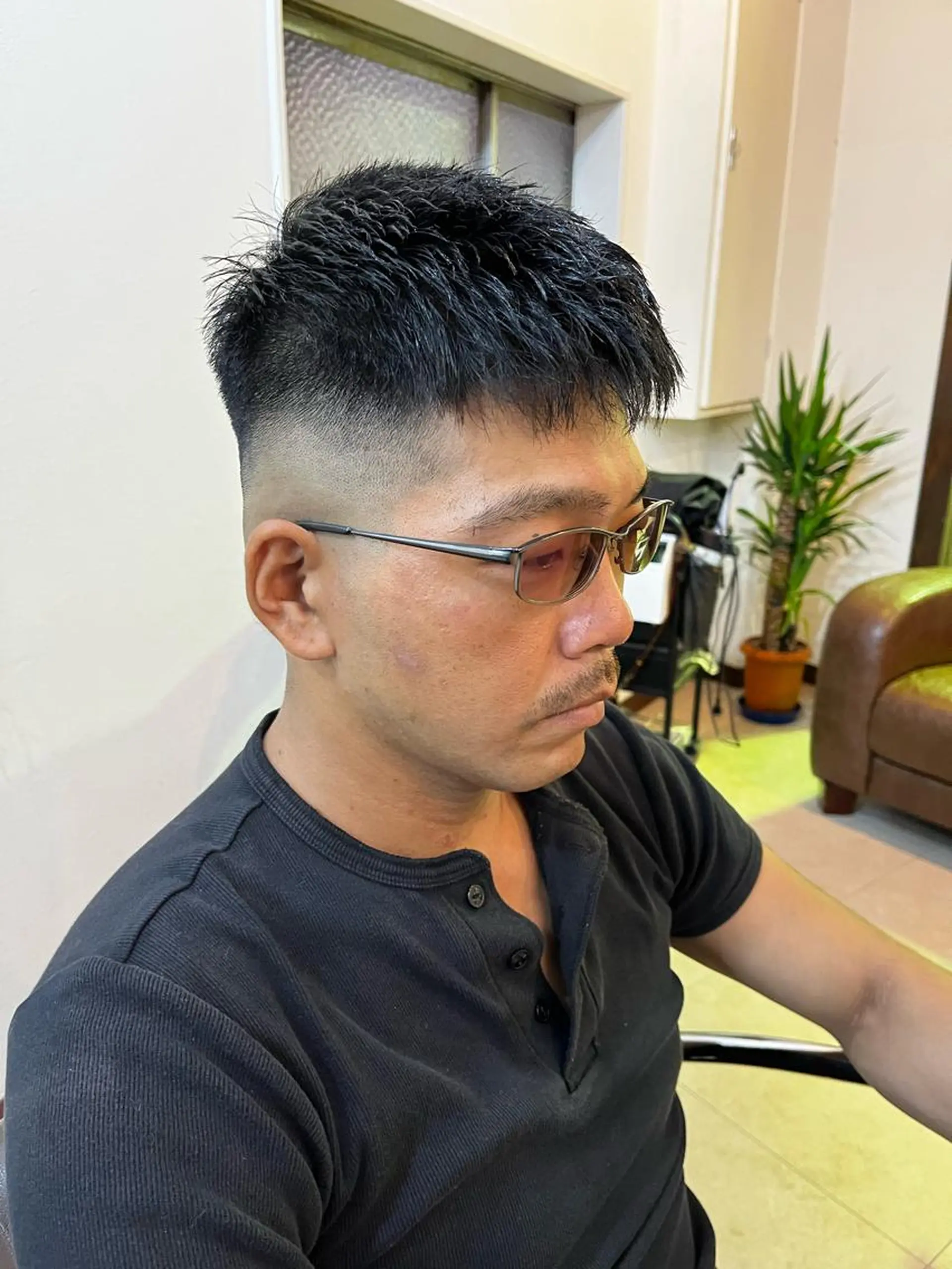 メンズ フェードカット スキンフェード カット 西村 歩真のヘアスタイル