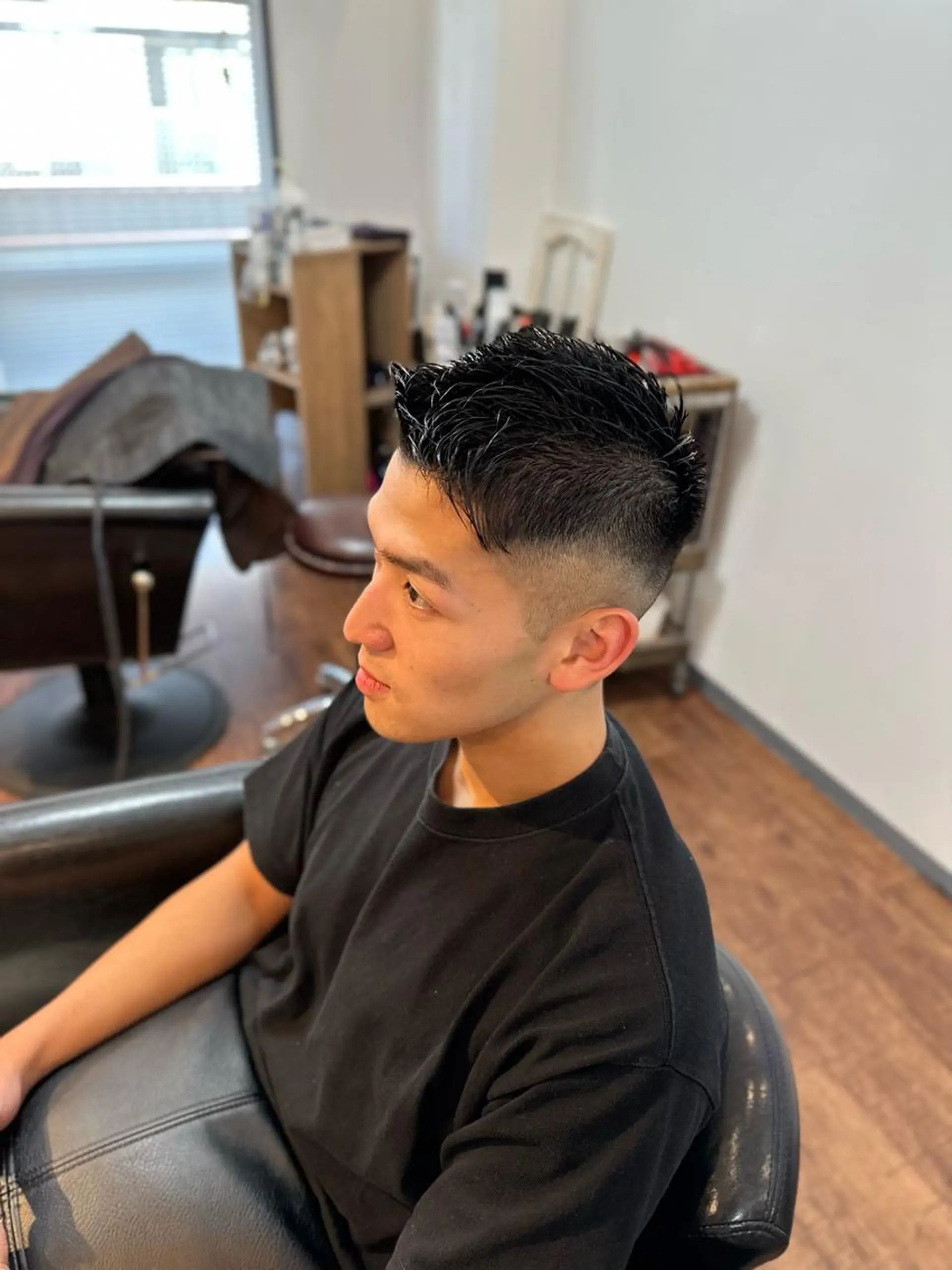 ショート メンズ アップバング カット Lizir  ルズィール所属・Luzir⭐︎ GEN⭐︎のヘアスタイル