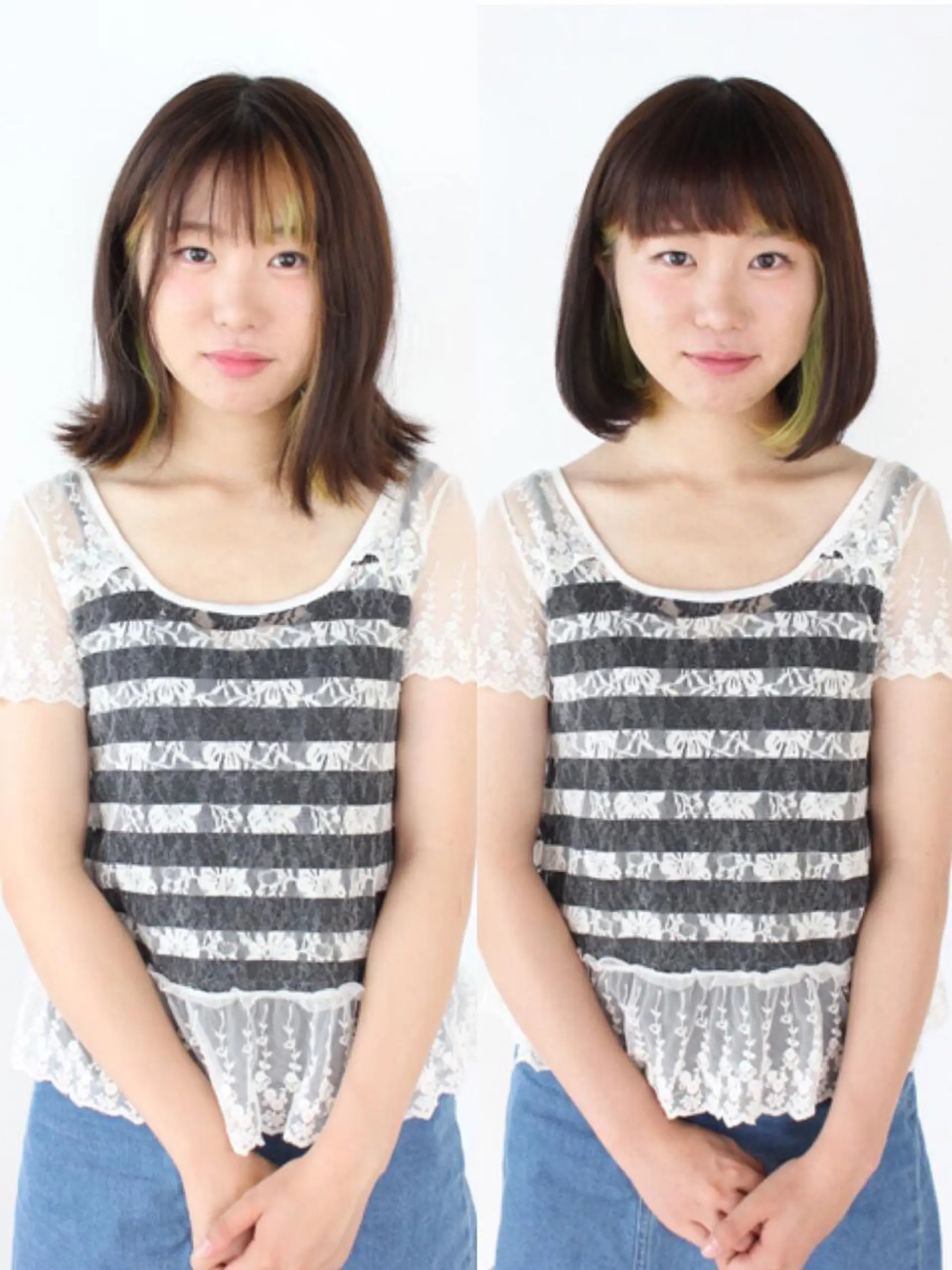 ミディアム 河野 薫のヘアスタイル