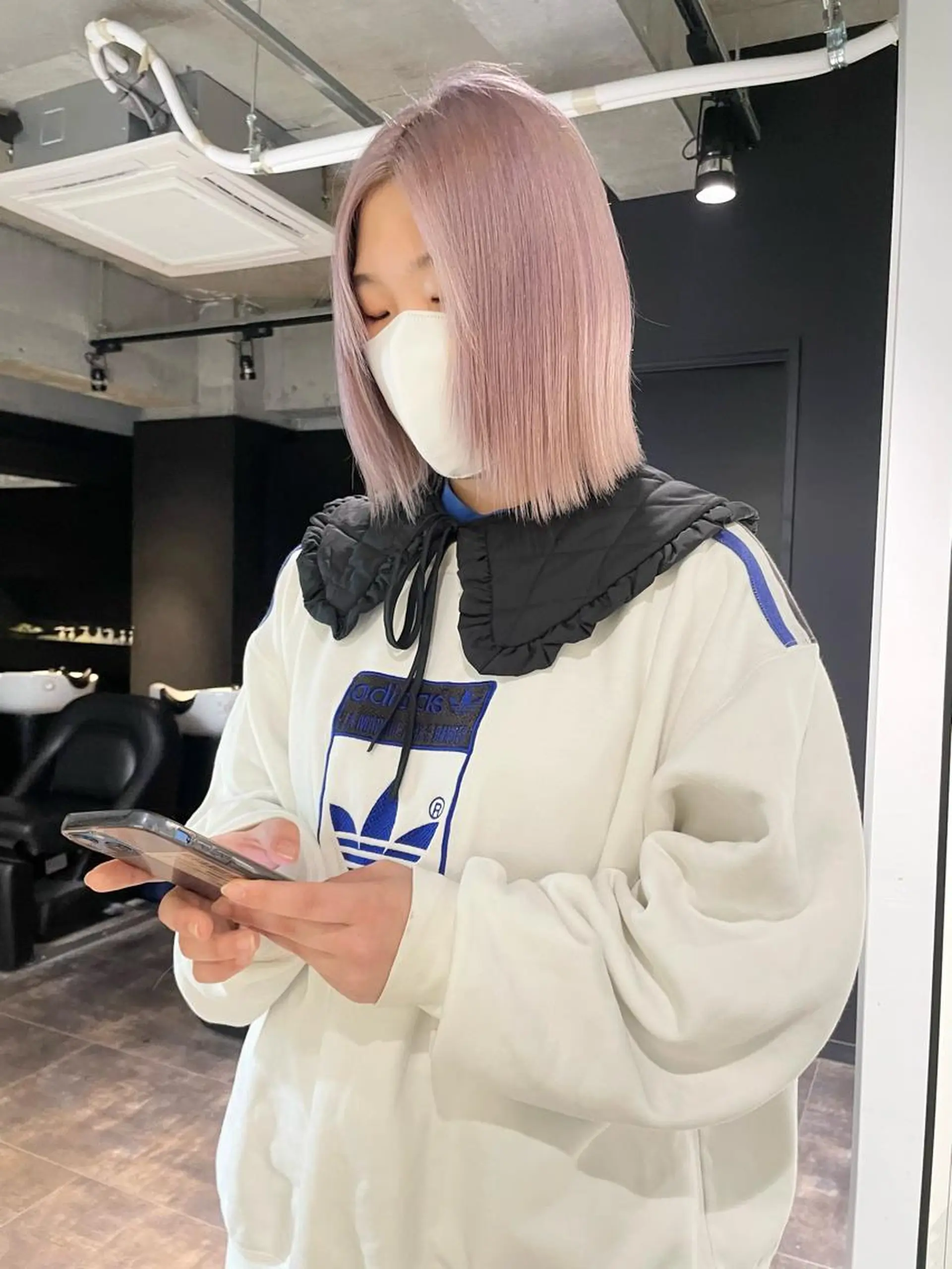 ミディアム カラー ブリーチ ハイトーンカラー 心斎橋/ブリーチ minamiのヘアスタイル