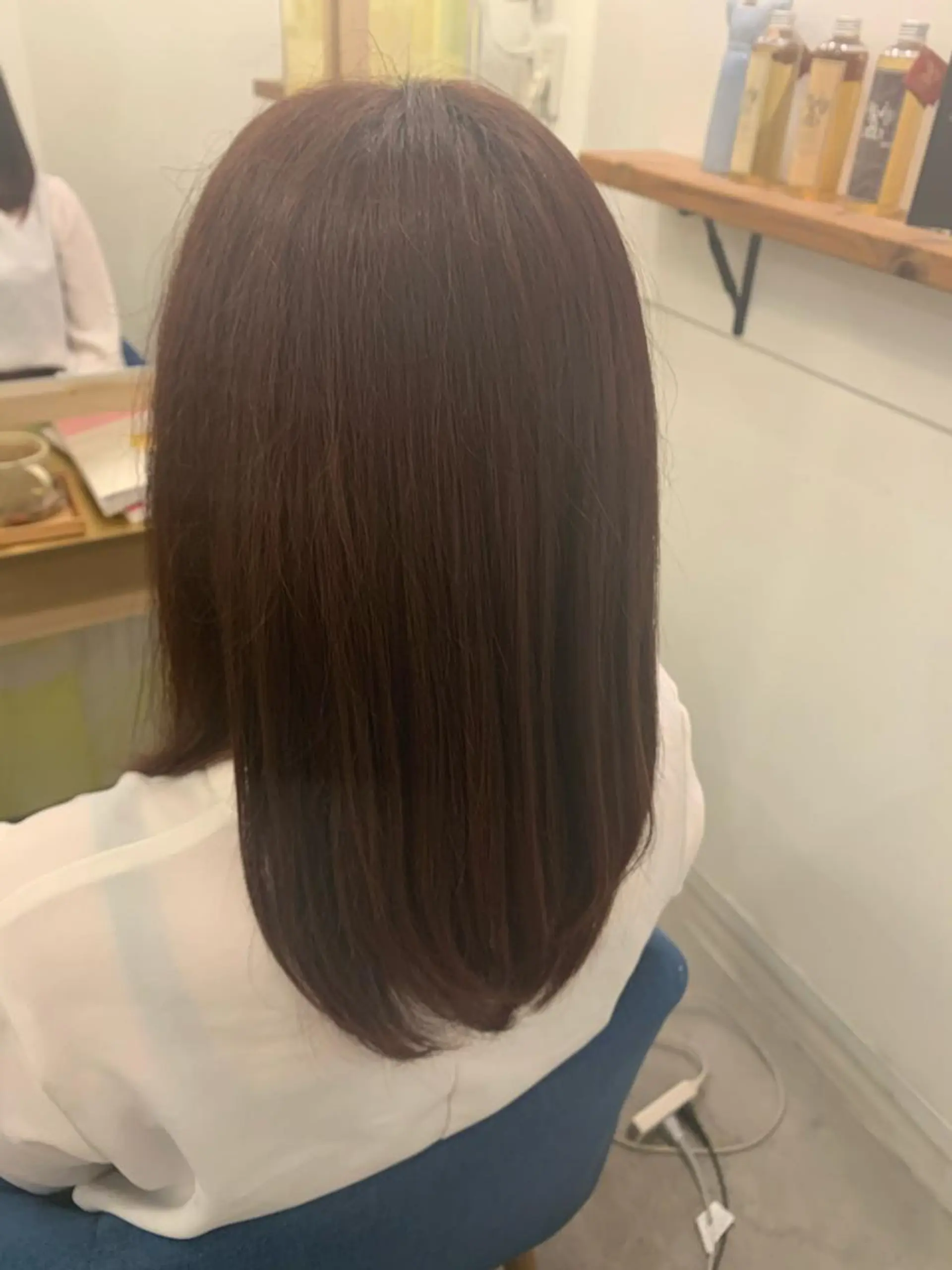 セミロング カラー 【髪質改善】【美髪】 【ツヤ髪】ほしのちりのヘアスタイル