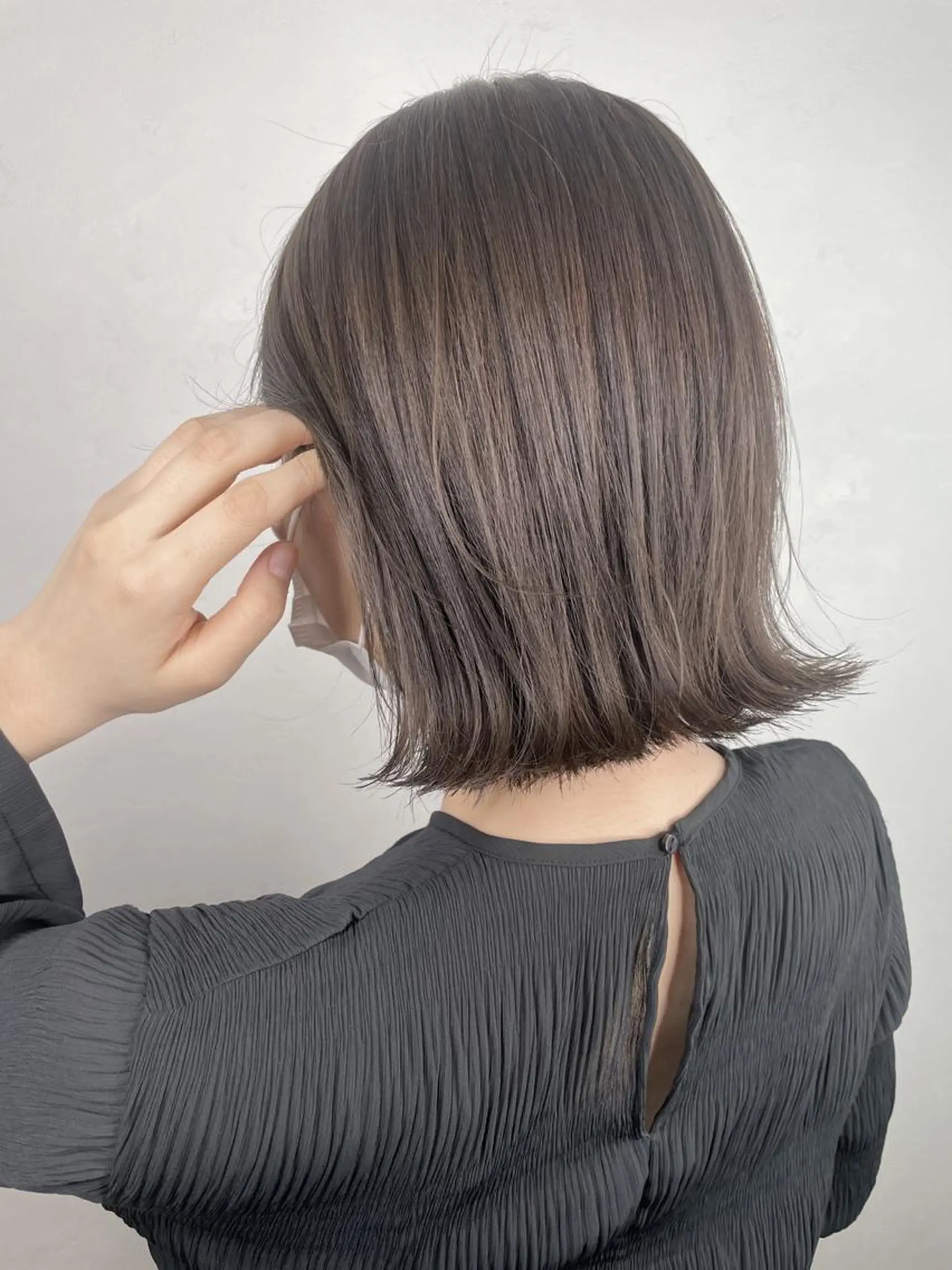 ミディアム 外国人風カラー ハイライト 髪質改善 似合わせカット トリートメント カット ヘアカラー トリートメント _WHITE+ 南海難波店のヘアスタイル