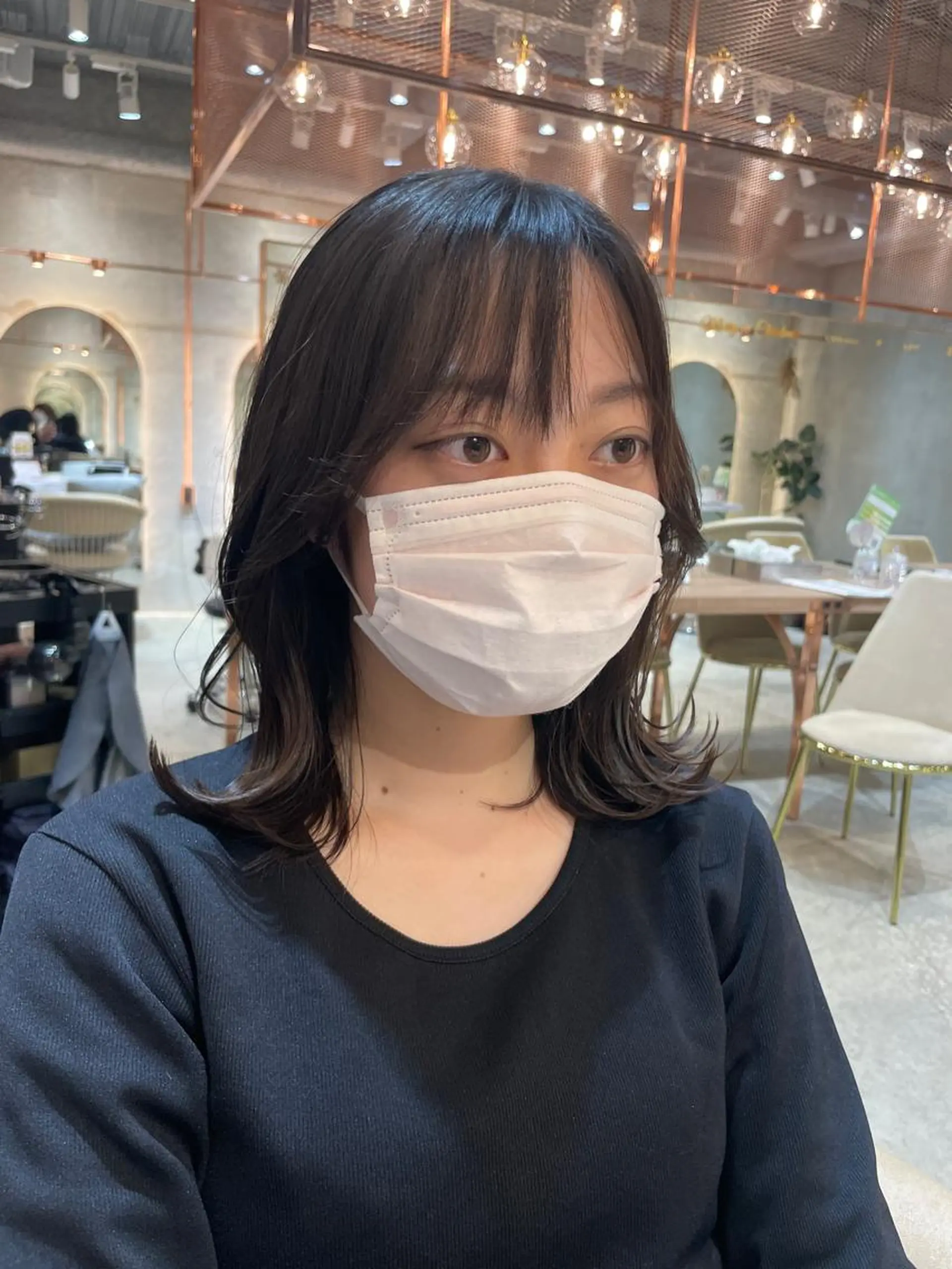 ミディアム カット ヘアカラー トリートメント レイヤー/韓国ヘア 縮毛矯正🫧鈴木颯のヘアスタイル