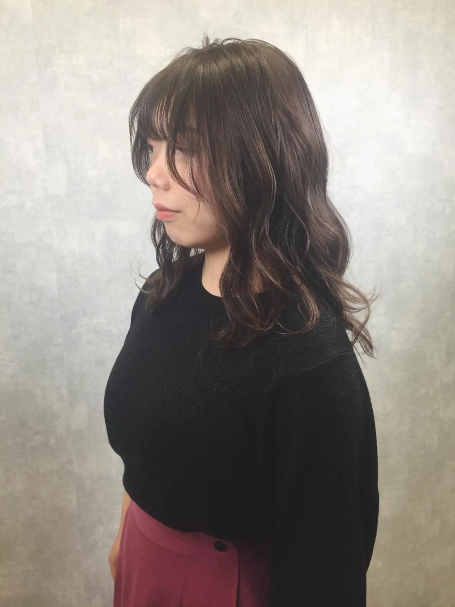 ミディアム カラー 透明感カラー 卒業式のヘアスタイル カット ヘアカラー 🔵暗髪　特化🔵 梅田・増田のヘアスタイル