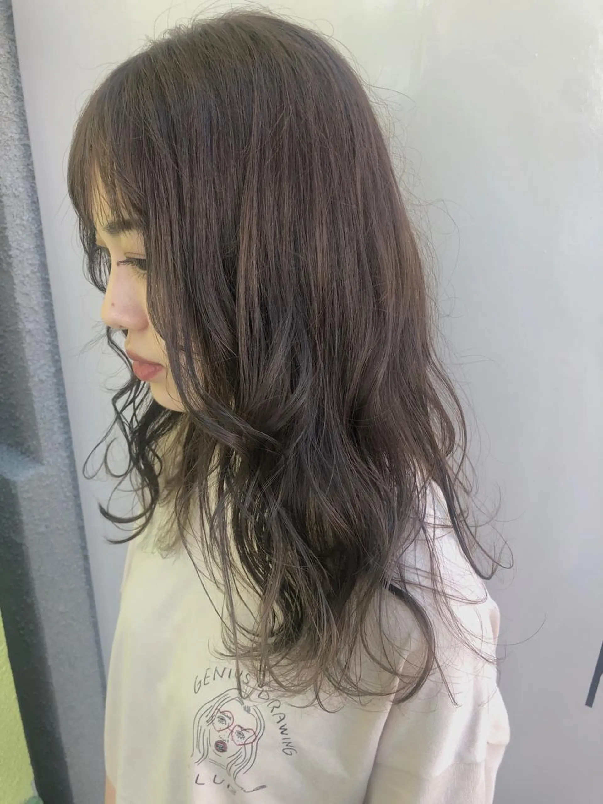 セミロング カラー 西 めぐみのヘアスタイル