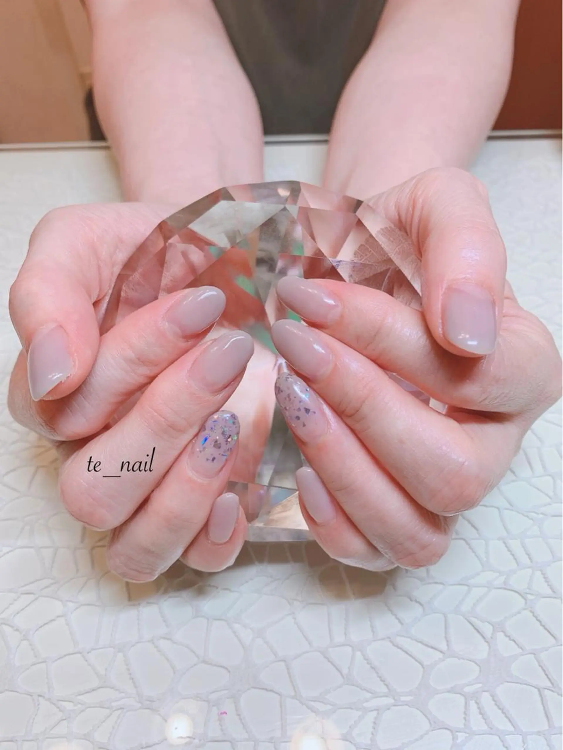 ネイル ブルー ホログラムネイル ｔe_ nailのネイルデザイン