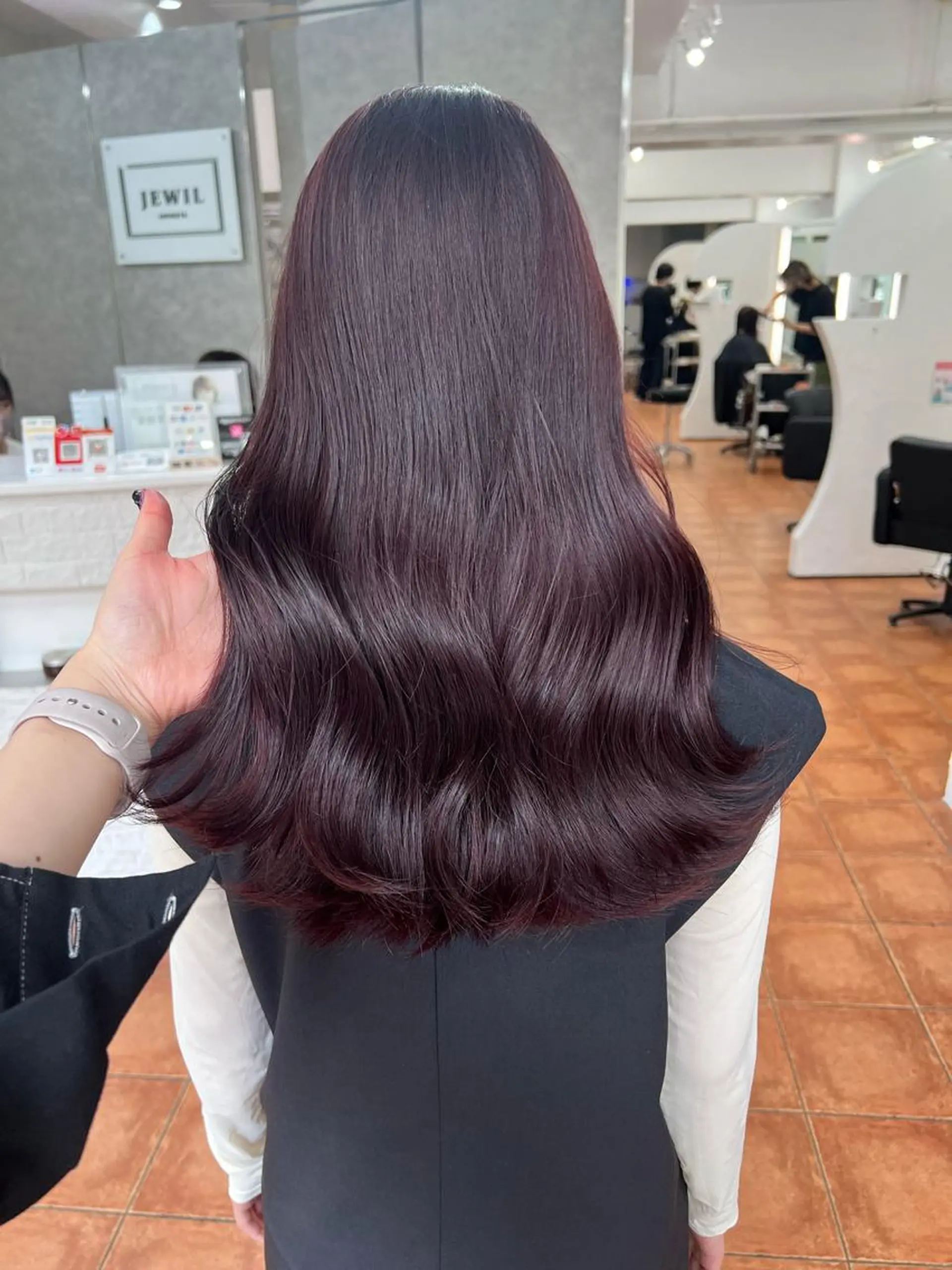 ミディアム カラー ピンクカラー/ ブリーチなしRINAのヘアスタイル