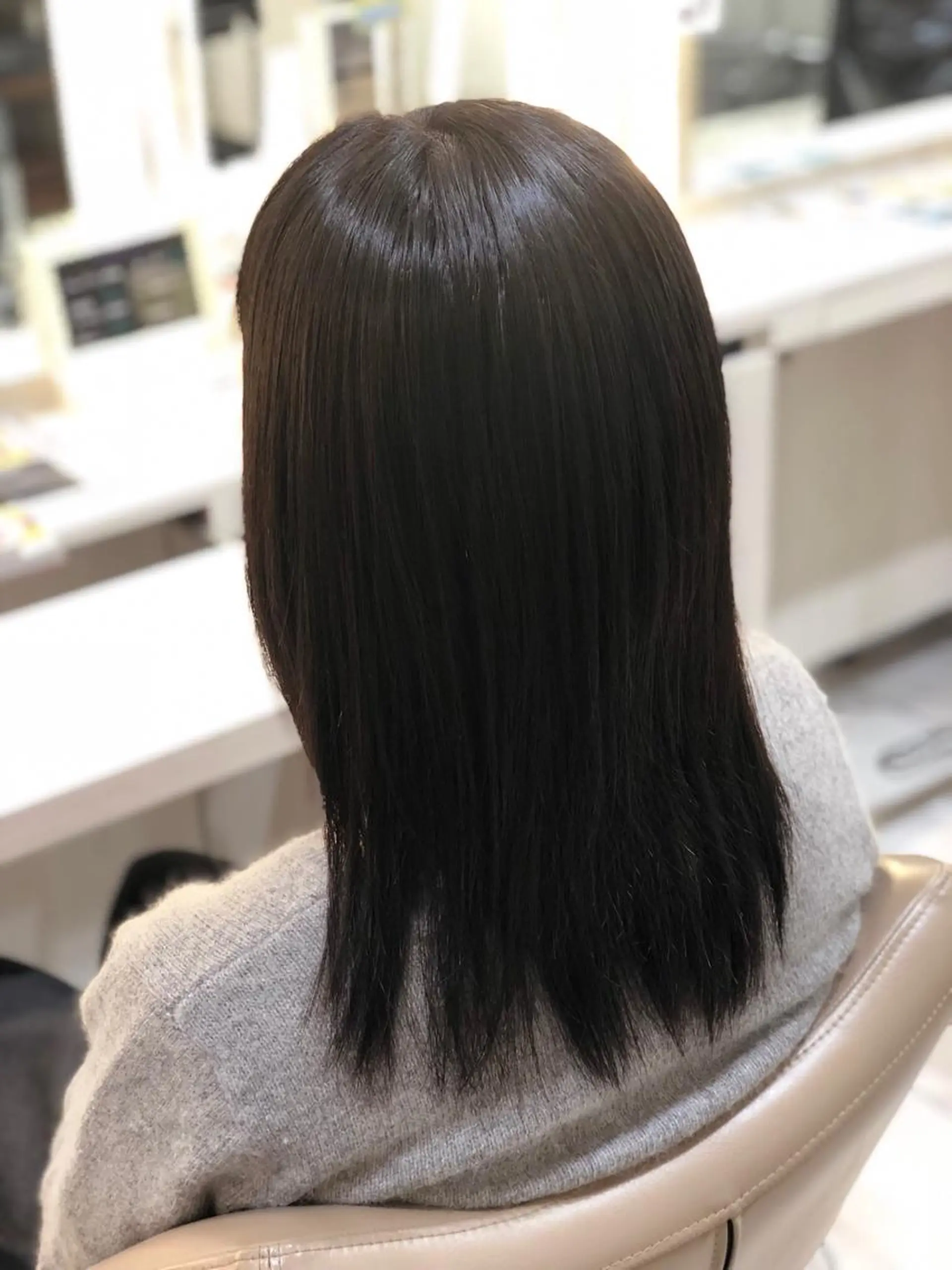 ミディアム パーマ 縮毛矯正 ストレートパーマ 安井　昴 💫ブリーチ縮毛矯正のヘアスタイル