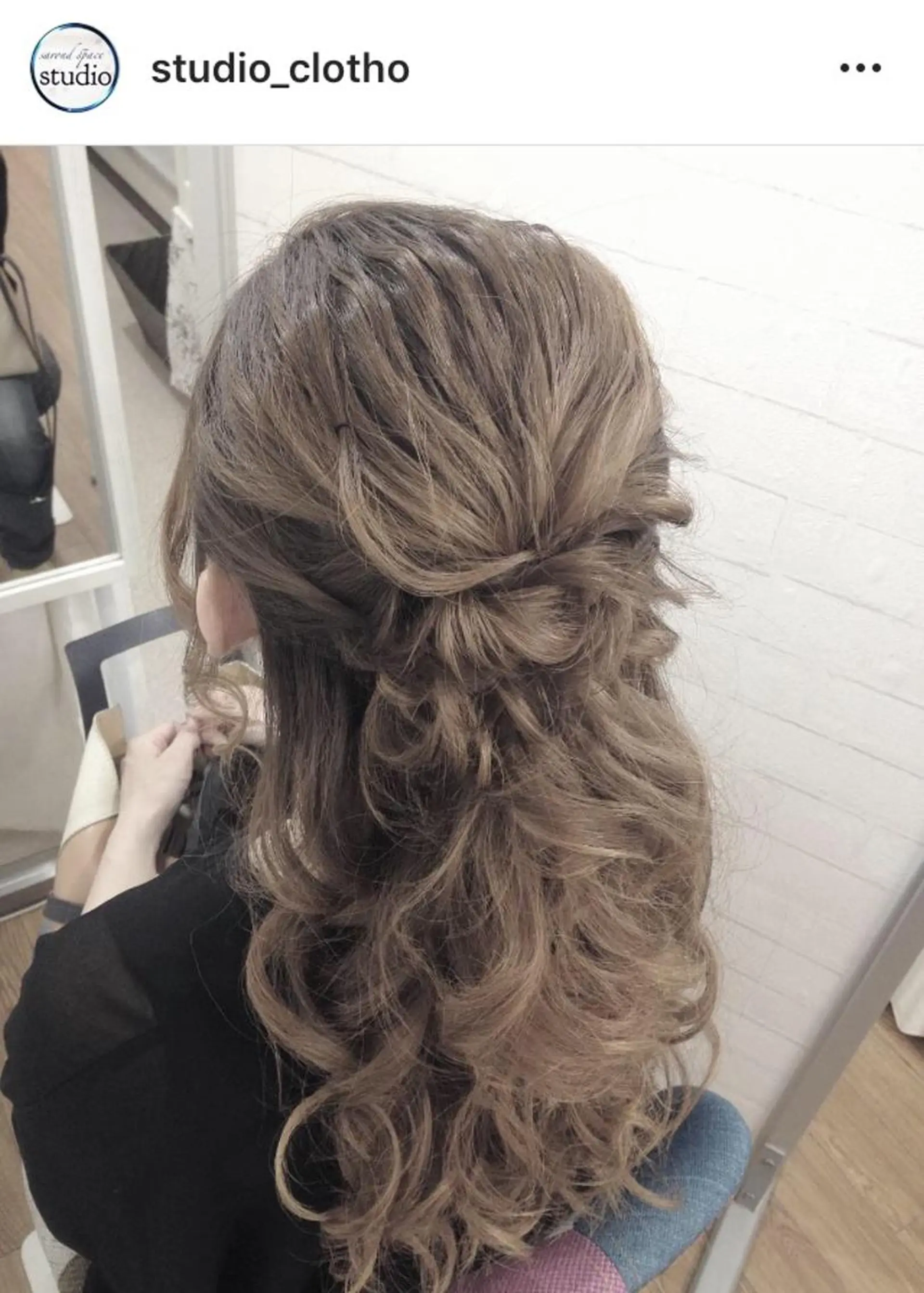 ヘアアレンジ ハーフアップ 結婚式・ブライダル 京都.祇園セットサロン:スタジオ ヒロ【Studio hiro】所属・ヒロ(hiro) •スタジオヒロのヘアスタイル