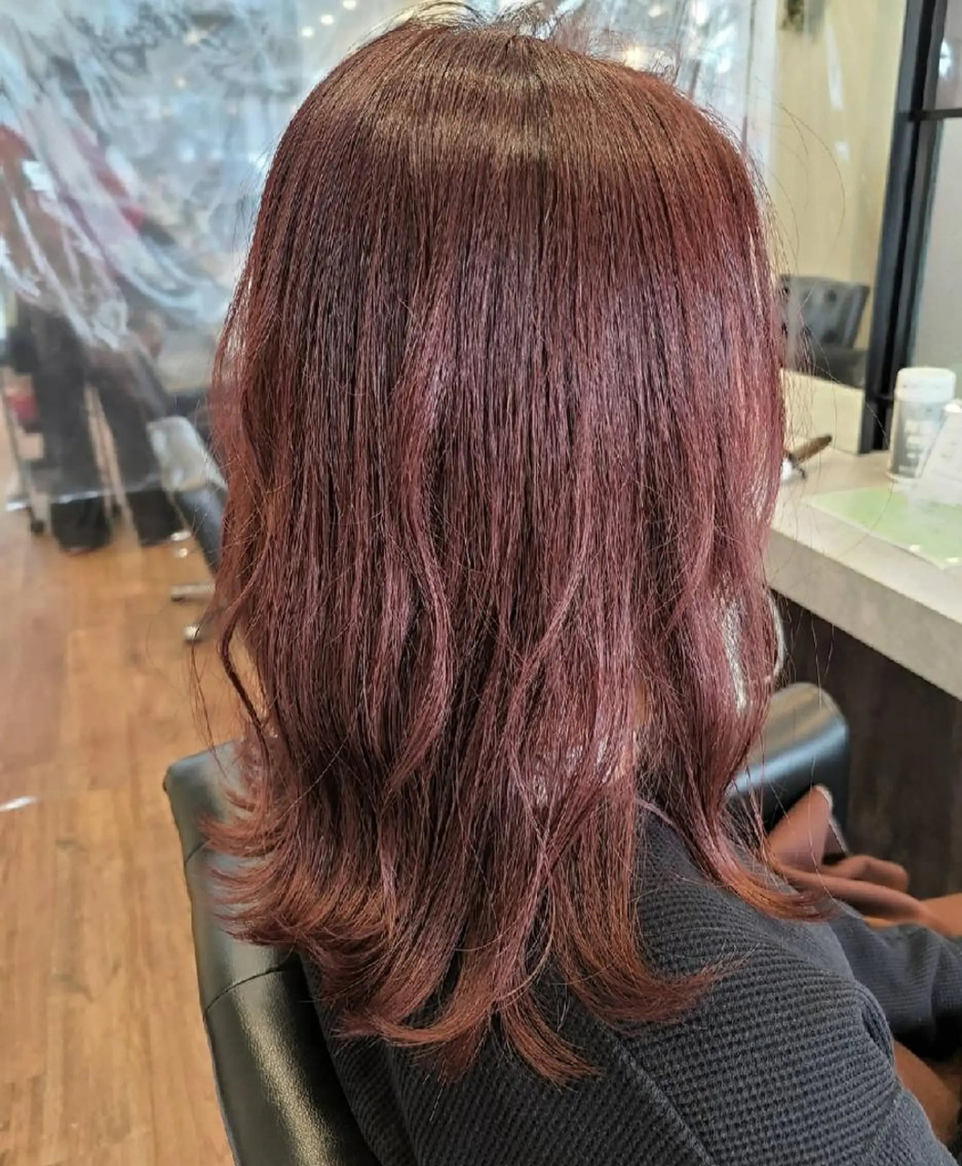 カラー ミディアム ピンクカラー カット ヘアカラー トリートメント 関口 友菜のヘアスタイル