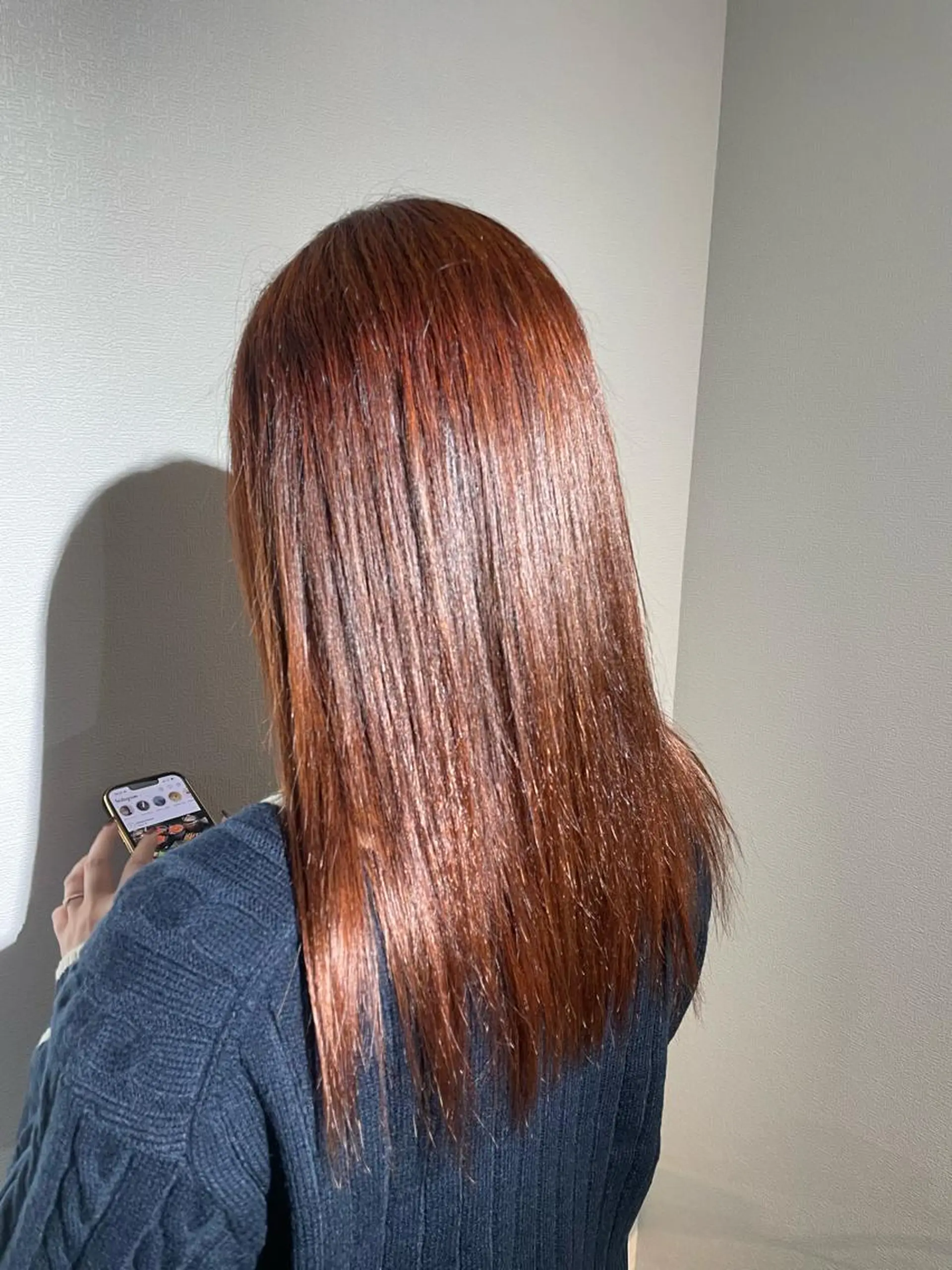 ロング 縮毛矯正 トリートメント カット ヘアカラー トリートメント 篠原 侑作のヘアスタイル