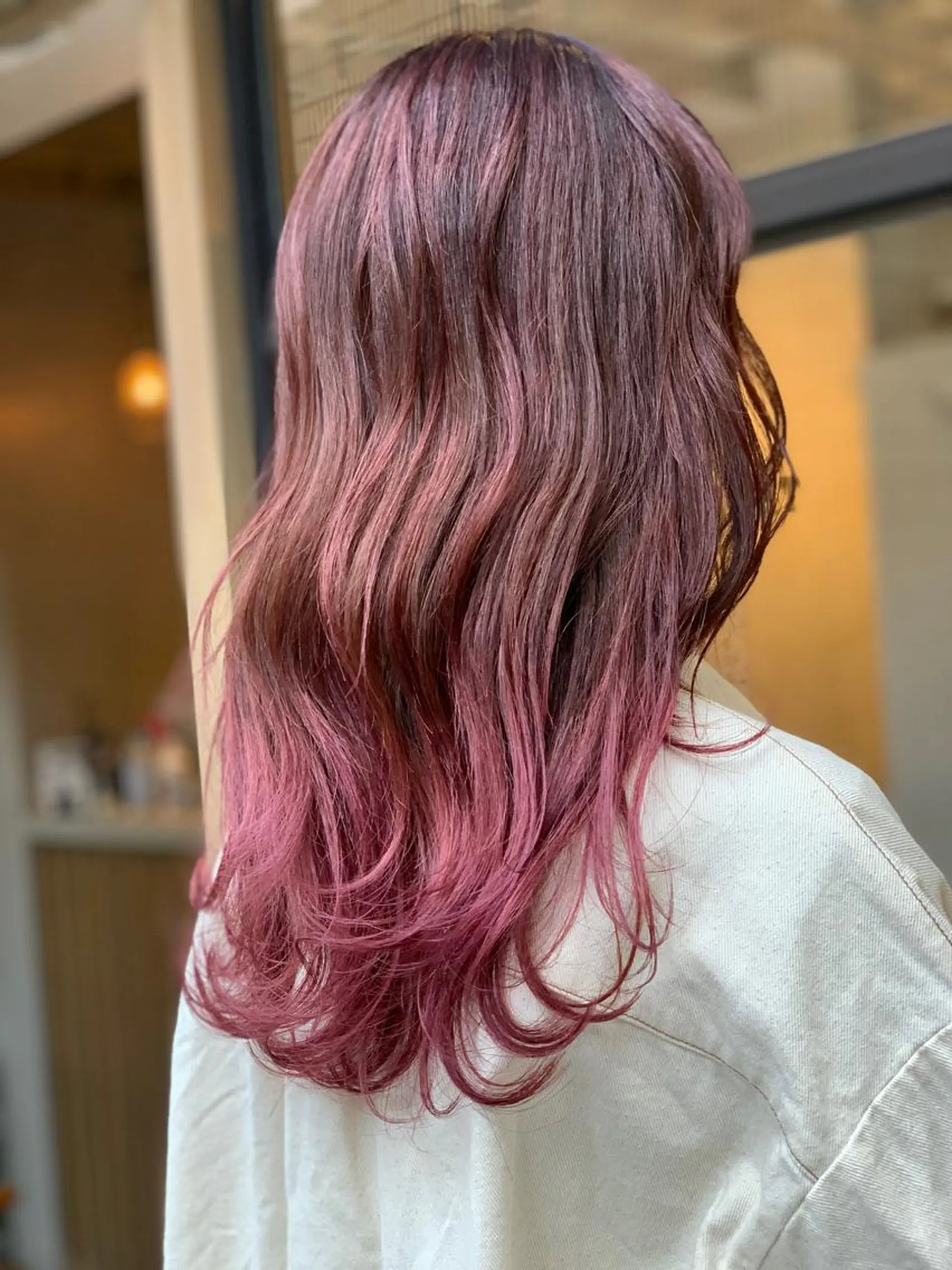 ミディアム カラー ヘアアレンジ 髪質改善×ハイトーン 中田啄也のヘアスタイル