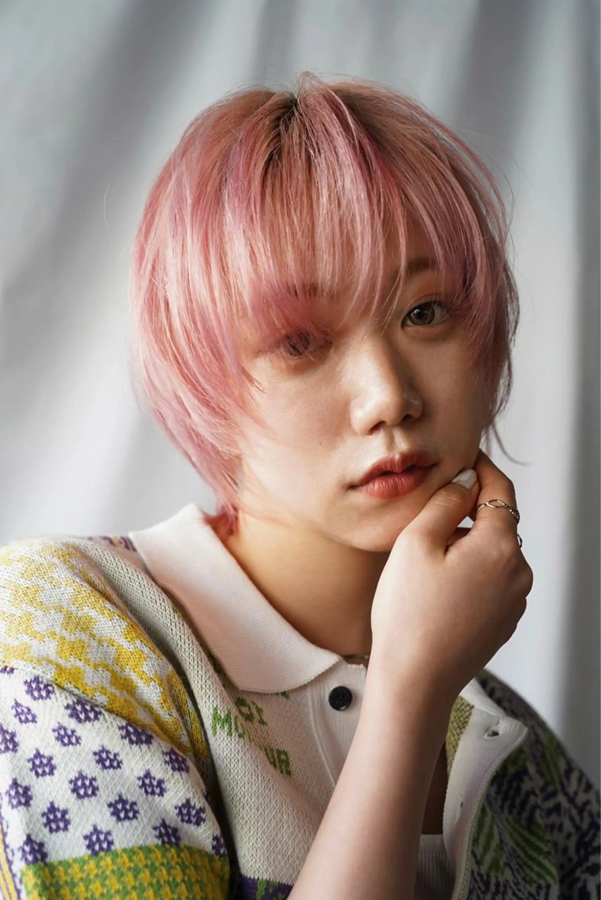 ショート カラー ピンクカラー cinq所属・ハイライトカラー ❤︎hirokoのヘアスタイル