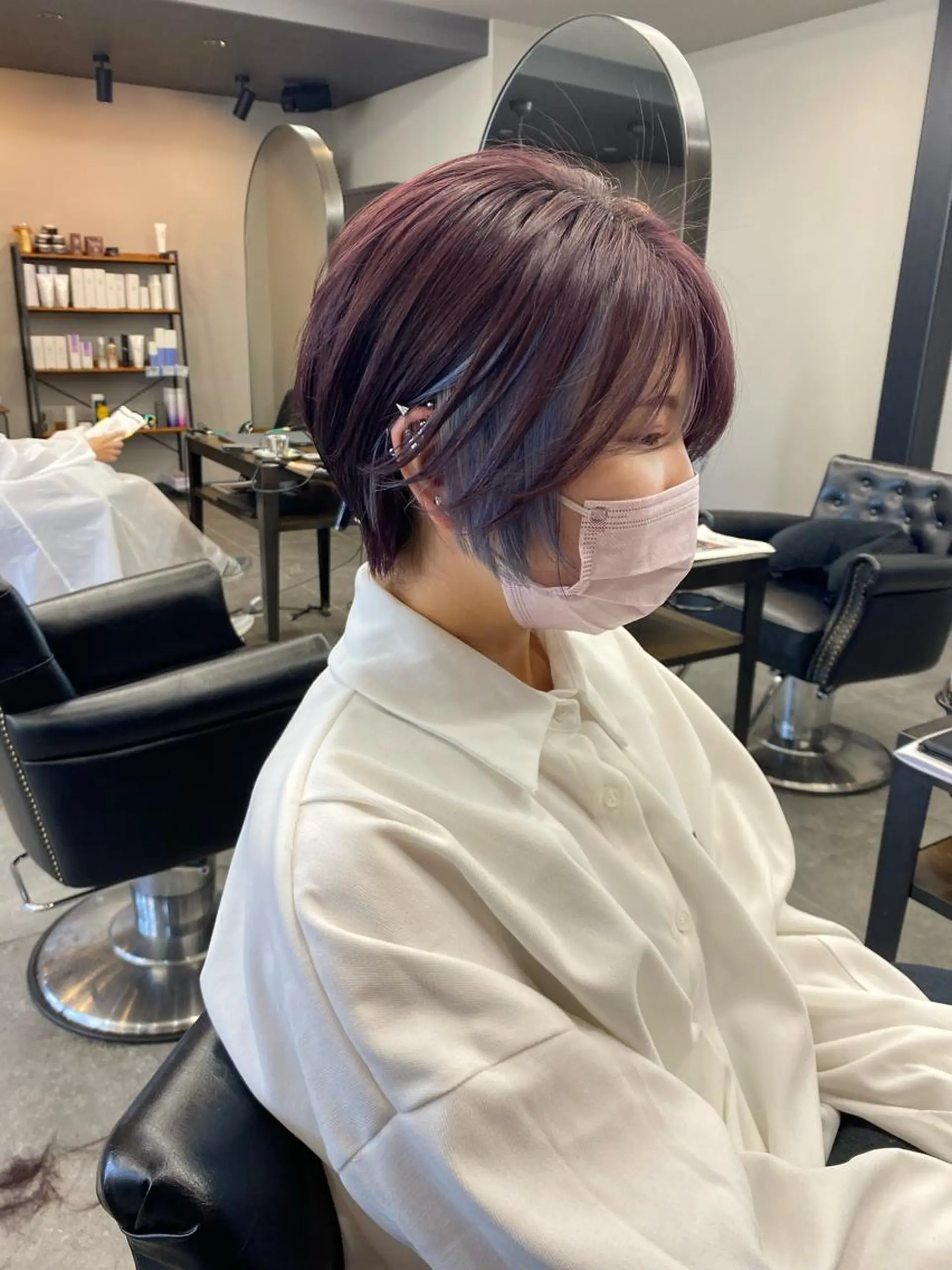 ショート maco 艶感ハイトーン🦋のヘアスタイル