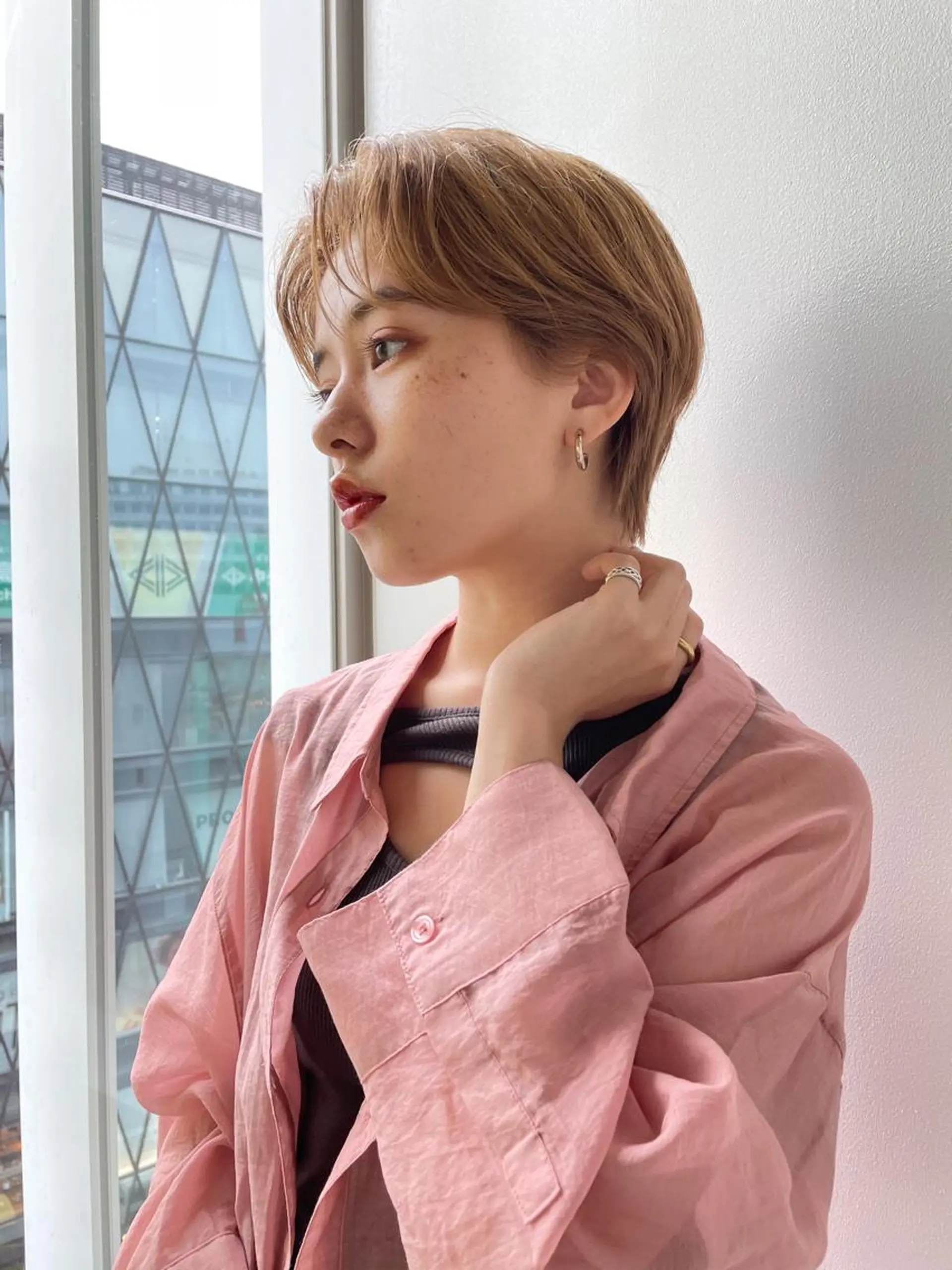 ショート カラー ヘアアレンジ ボブ×柔らかいカラー 🩰misaki𓍼のヘアスタイル