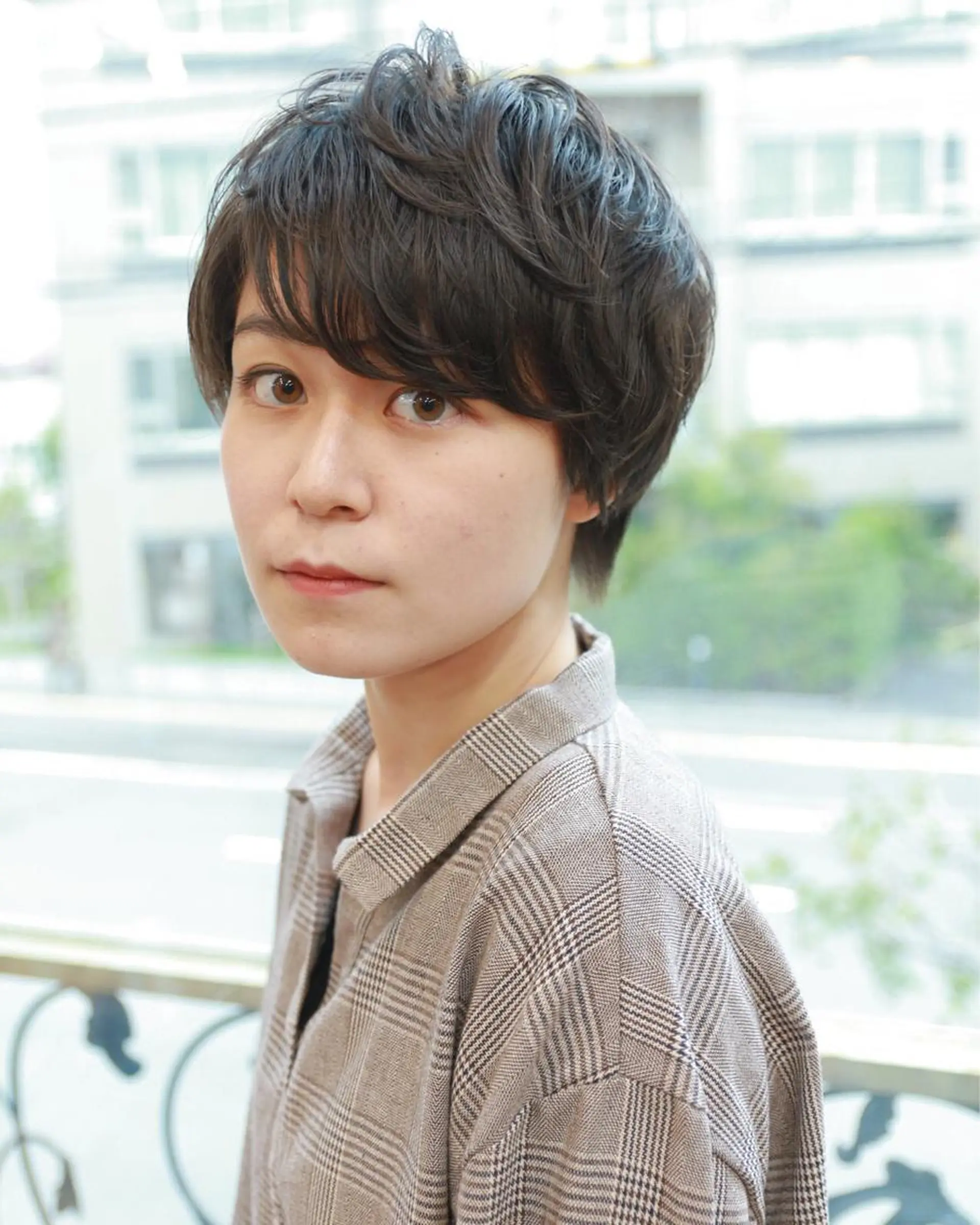 ショート カラー パーマ 斉藤 貴也のヘアスタイル